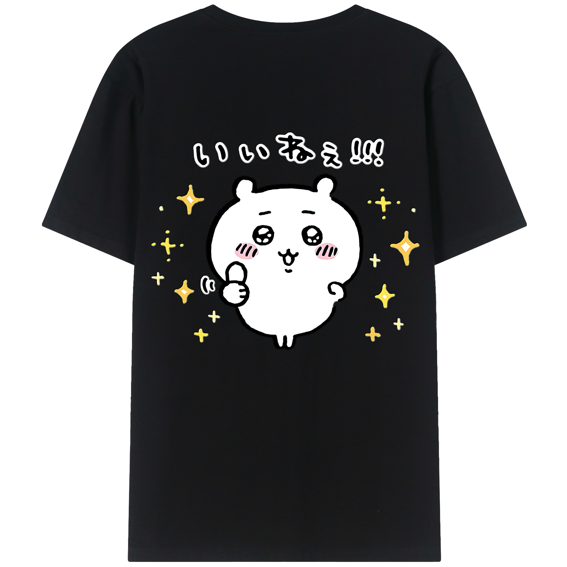 （画像用） ちいかわ ちいかわ Chii-kawa chiikawa 綿100％ メンズ半袖Tシャツ（バックプリント） 通気性