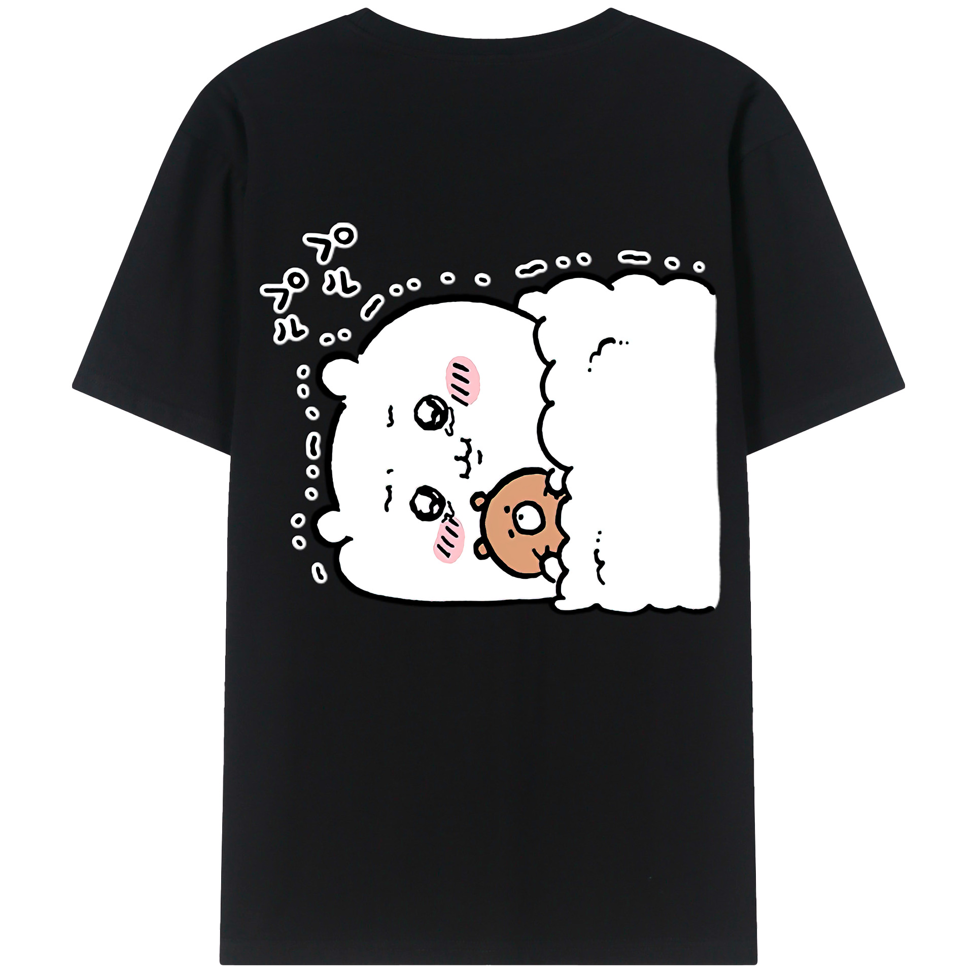 （画像用） ちいかわ ちいかわ Chii-kawa chiikawa 綿100％ メンズ半袖Tシャツ（バックプリント） 通気性