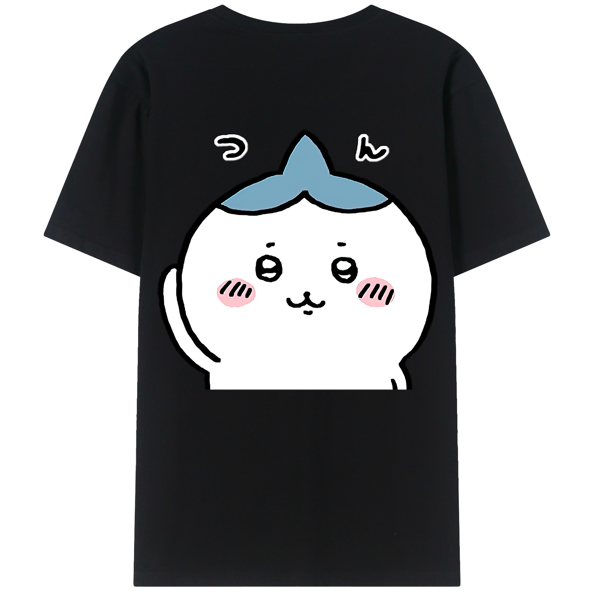 （画像用） ちいかわ ハチワレ Chii-kawa hachiware 綿100％ メンズ半袖Tシャツ（バックプリント） 通気性