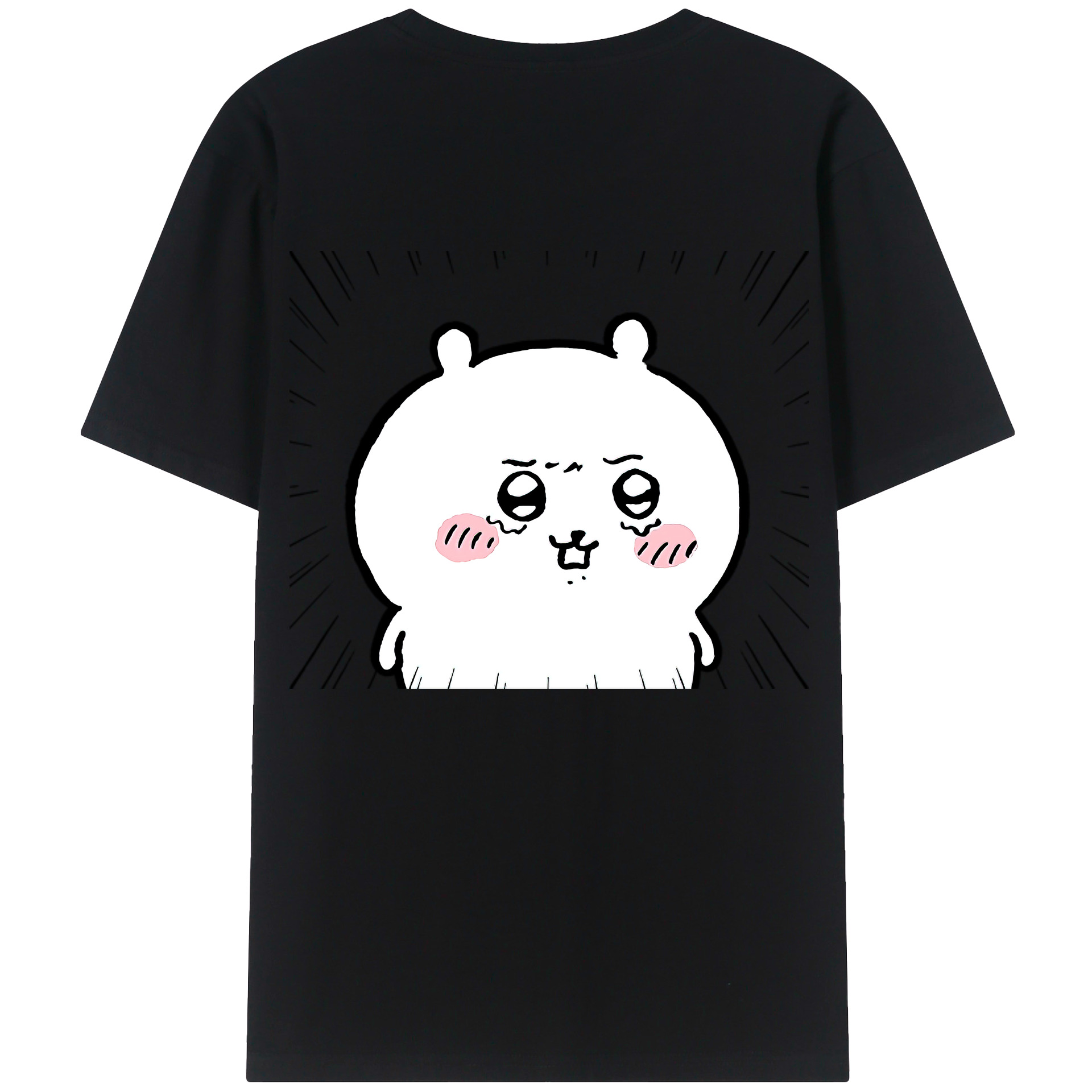 （画像用） ちいかわ ちいかわ Chii-kawa chiikawa 綿100％ メンズ半袖Tシャツ（バックプリント） 通気性