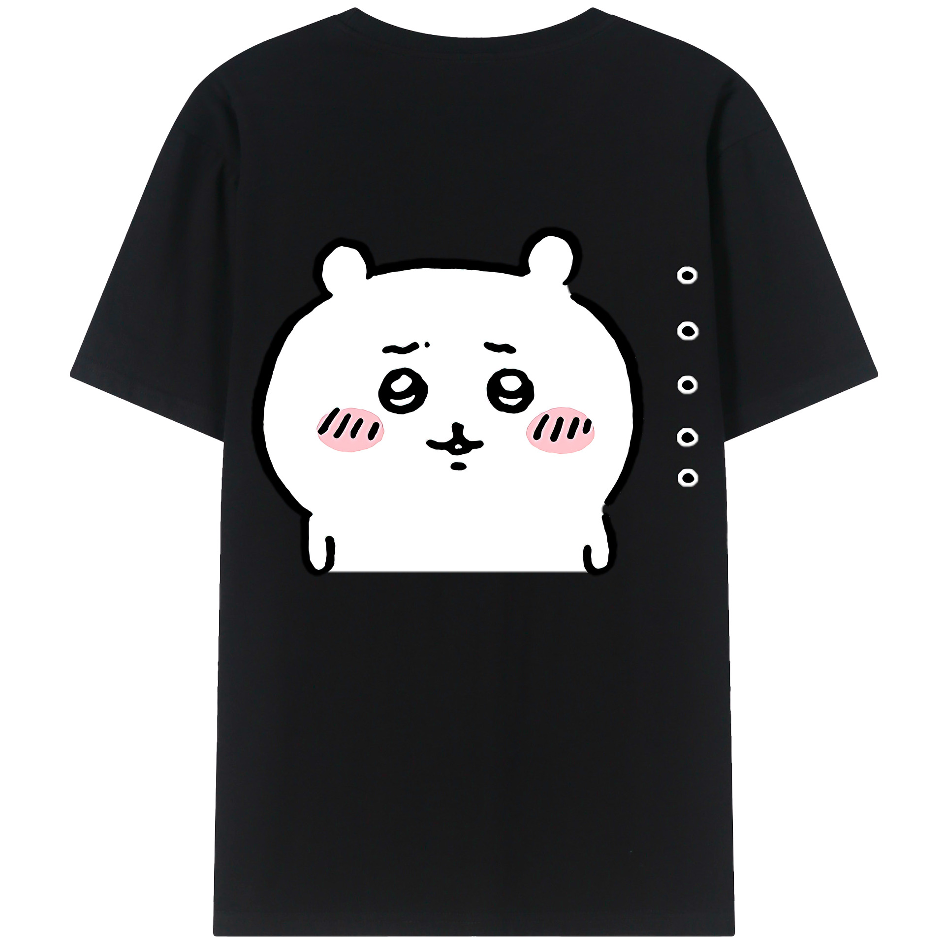（画像用） ちいかわ ちいかわ Chii-kawa chiikawa 綿100％ メンズ半袖Tシャツ（バックプリント） 通気性