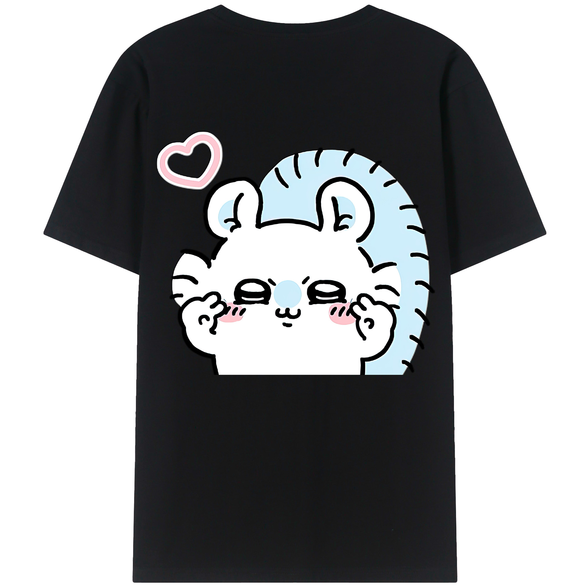（画像用） ちいかわ モモンガ Chii-kawa Momonga 綿100％ メンズ半袖Tシャツ（バックプリント） 通気性