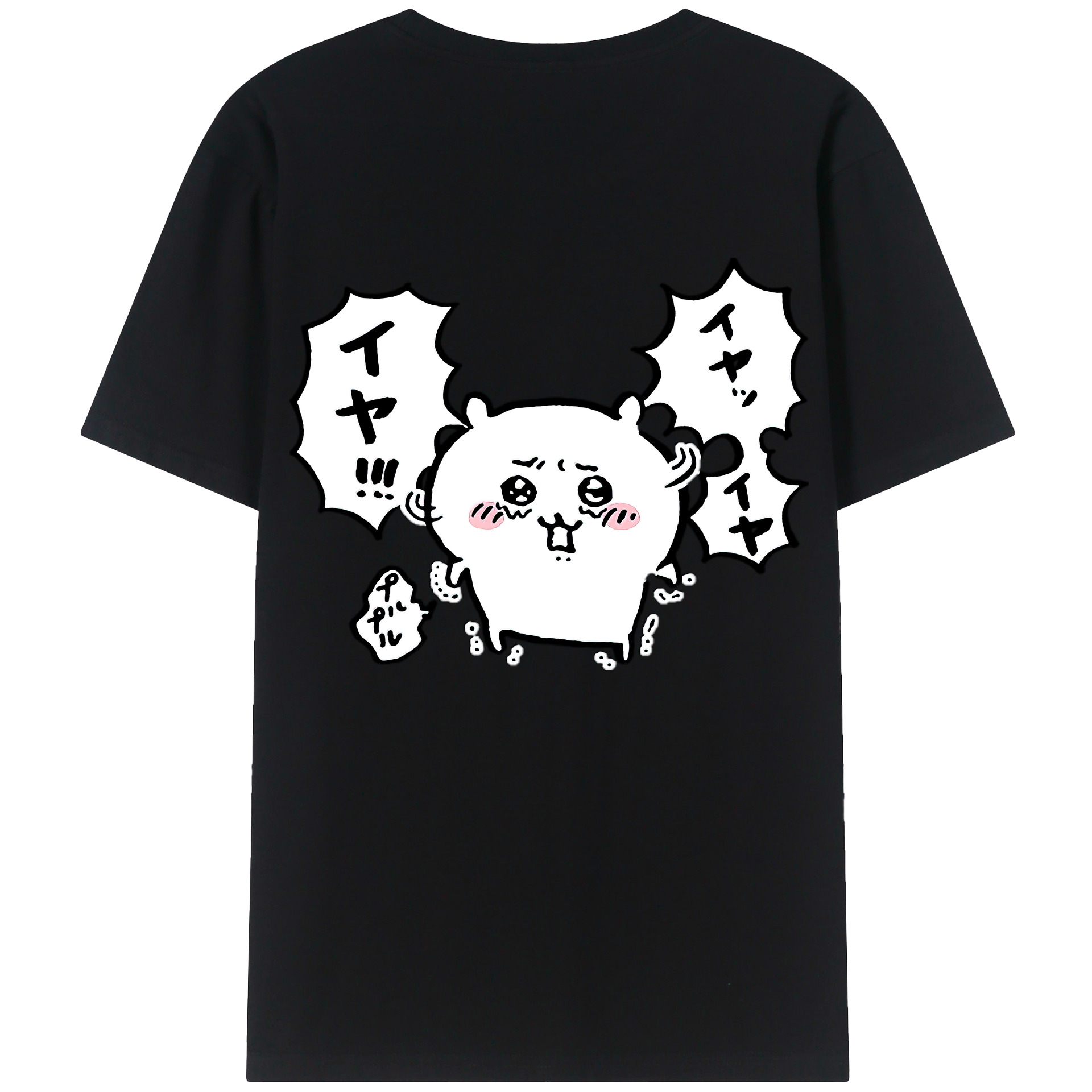 （画像用） ちいかわ ちいかわ Chii-kawa chiikawa 綿100％ メンズ半袖Tシャツ（バックプリント） 通気性