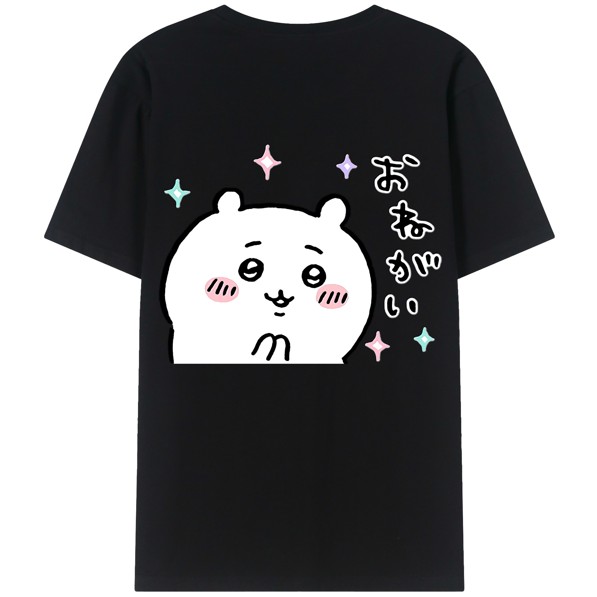 （画像用） ちいかわ ちいかわ Chii-kawa chiikawa 綿100％ メンズ半袖Tシャツ（バックプリント） 通気性