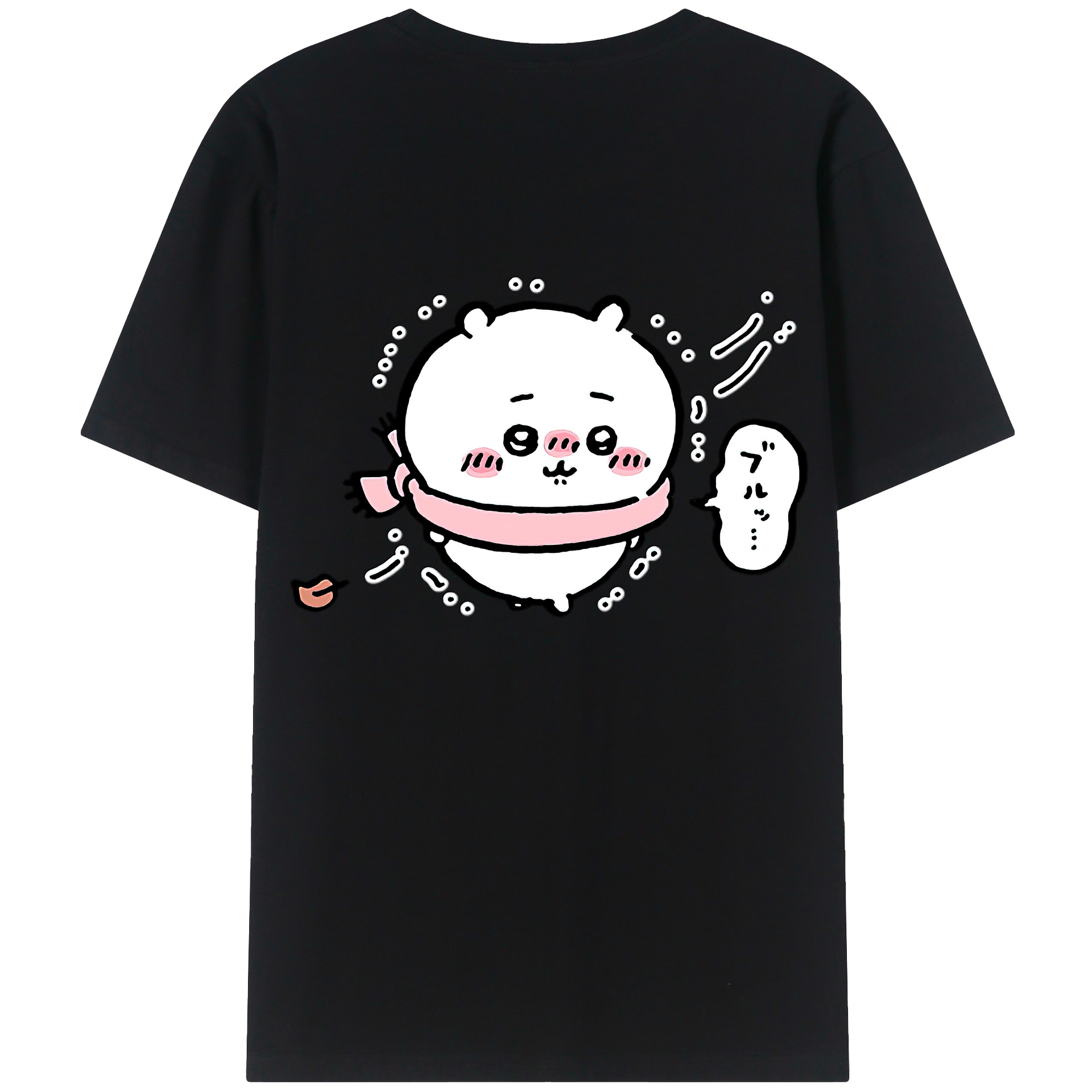 （画像用） ちいかわ ちいかわ Chii-kawa chiikawa 綿100％ メンズ半袖Tシャツ（バックプリント） 通気性