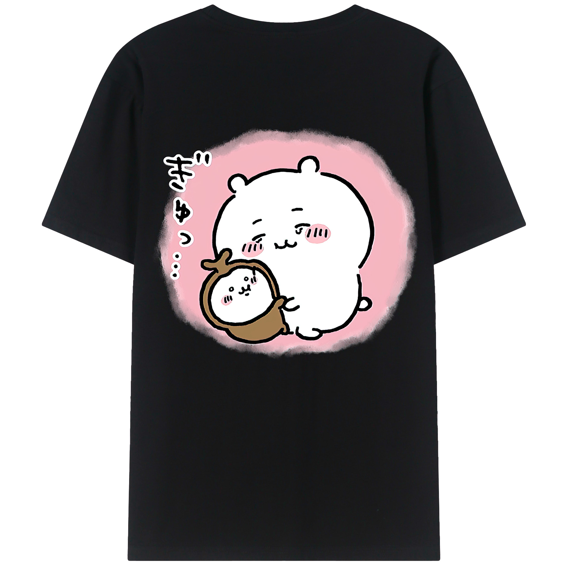（画像用） ちいかわ ちいかわ Chii-kawa chiikawa 綿100％ メンズ半袖Tシャツ（バックプリント） 通気性