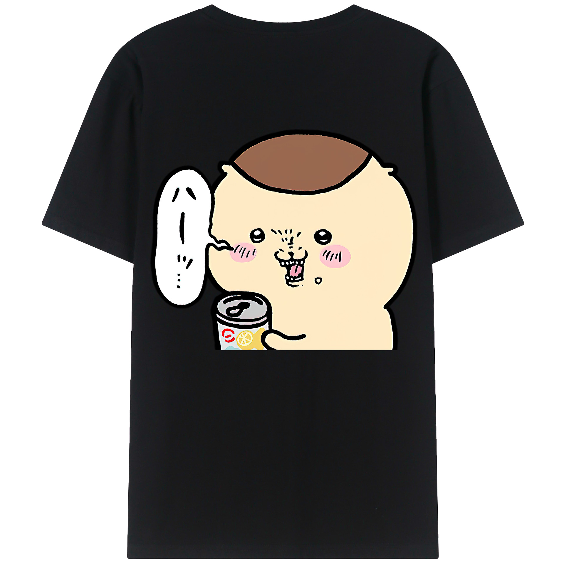 （画像用） ちいかわ くりまんじゅう Chii-kawa kuri manjū 綿100％ メンズ半袖Tシャツ（バックプリント） 通気性