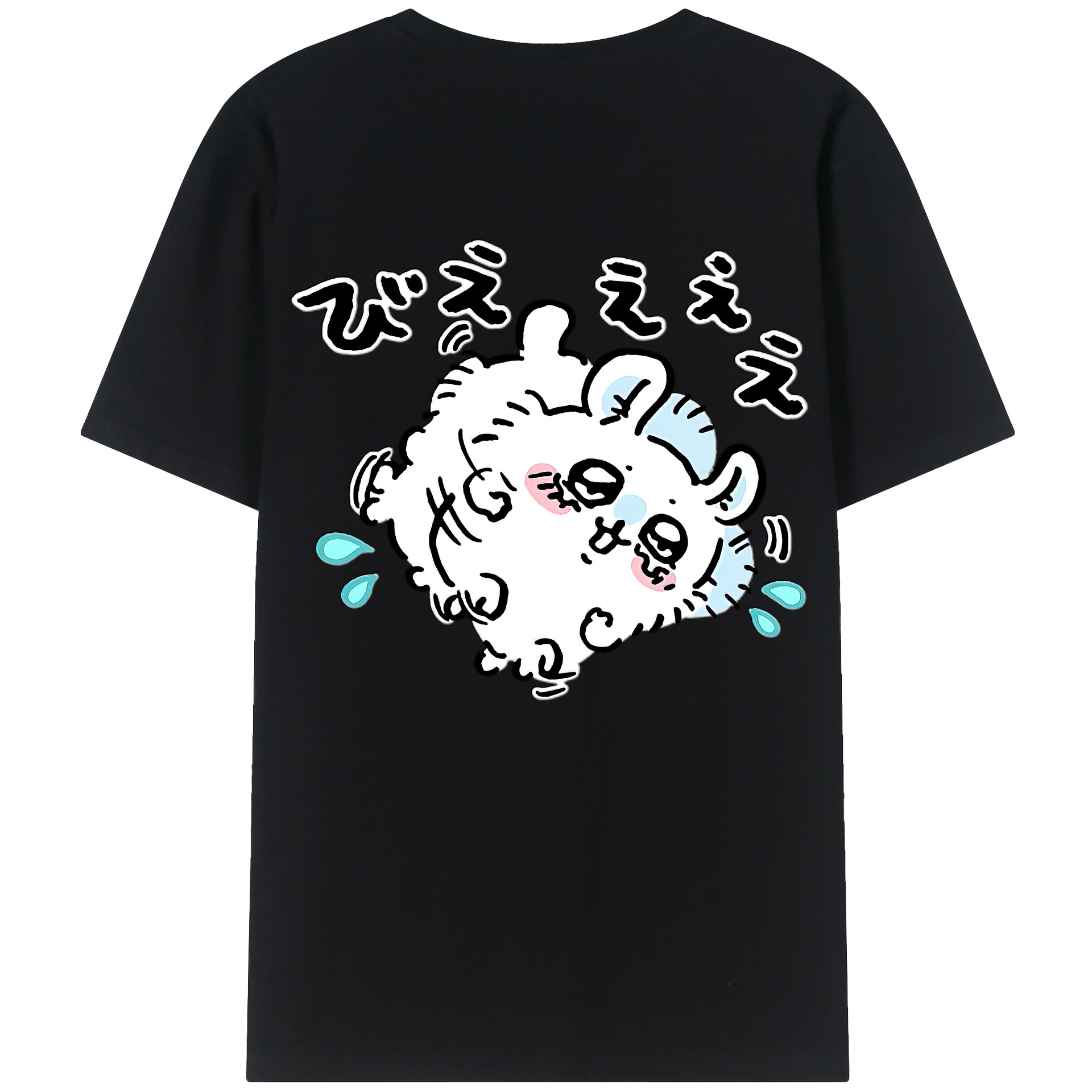 （画像用） ちいかわ モモンガ Chii-kawa Momonga 綿100％ メンズ半袖Tシャツ（バックプリント） 通気性