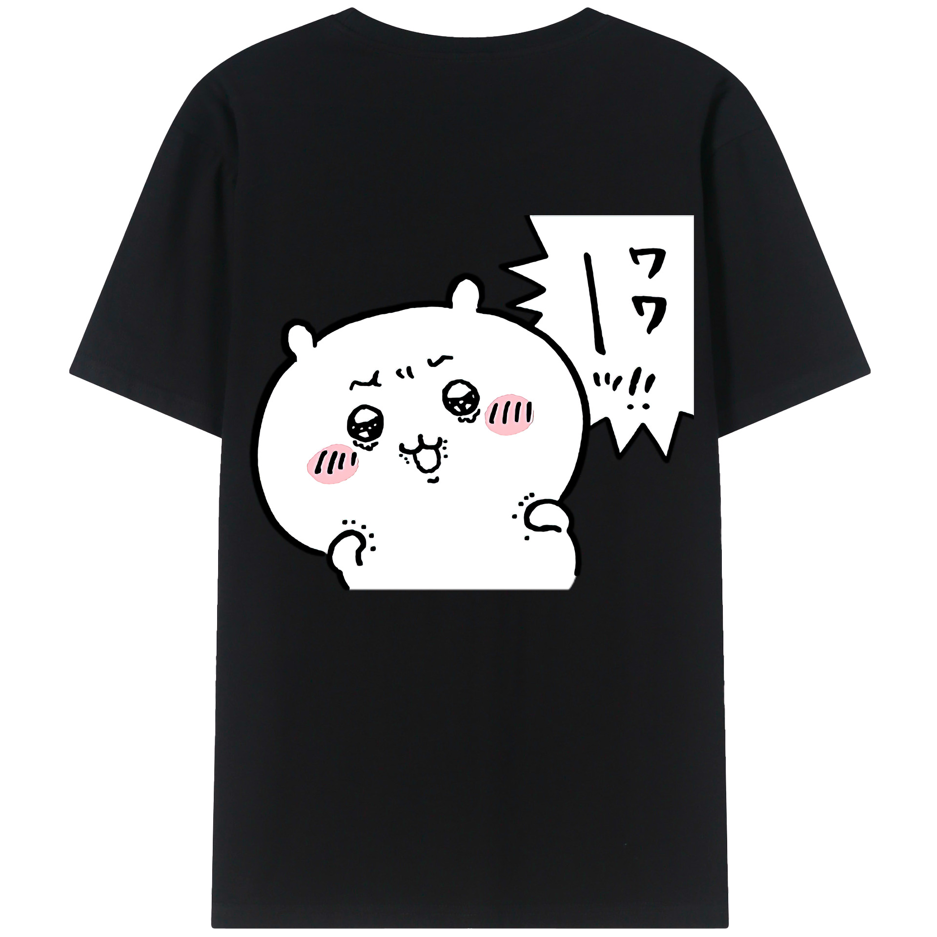 （画像用） ちいかわ ちいかわ Chii-kawa chiikawa 綿100％ メンズ半袖Tシャツ（バックプリント） 通気性