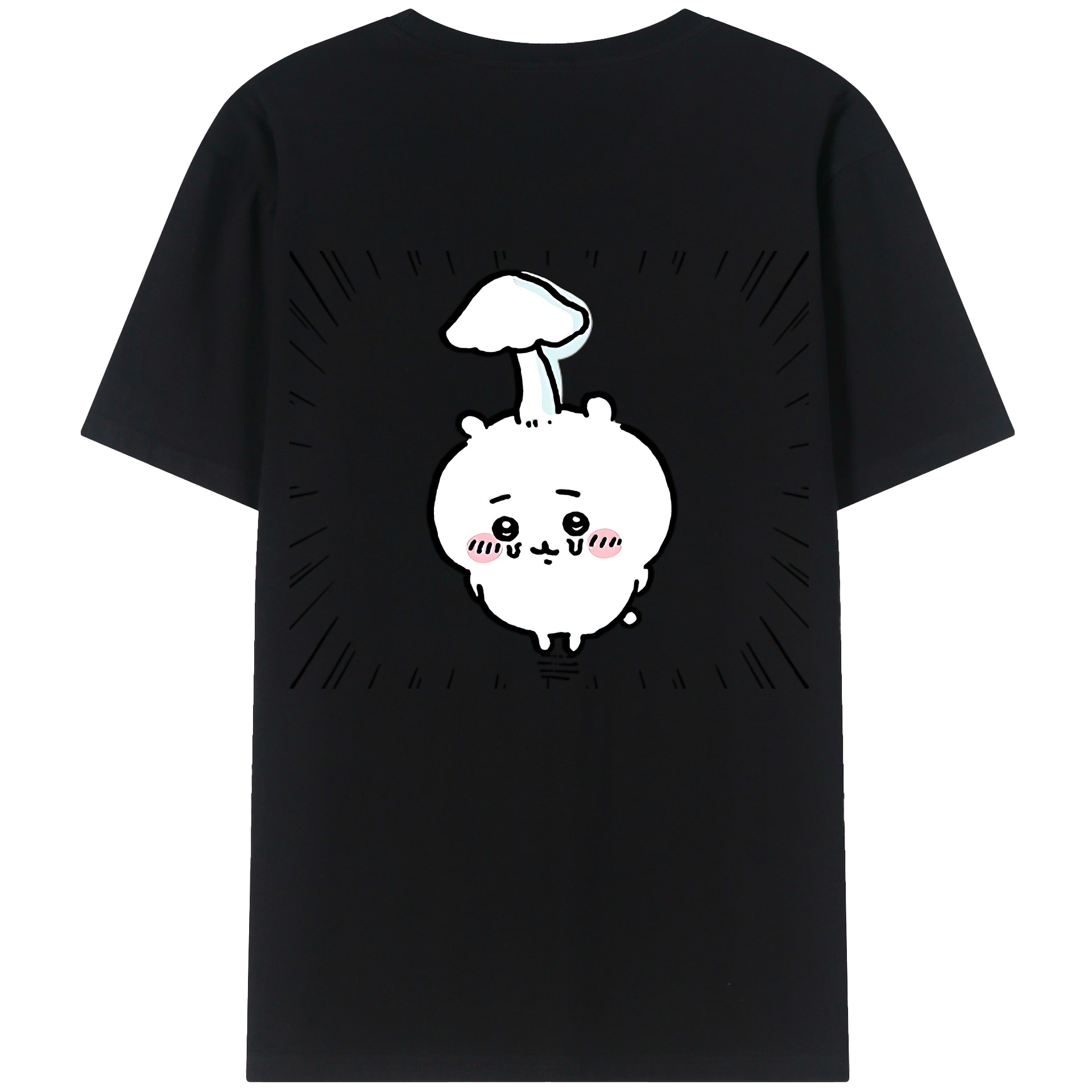 （画像用） ちいかわ ちいかわ Chii-kawa chiikawa 綿100％ メンズ半袖Tシャツ（バックプリント） 通気性
