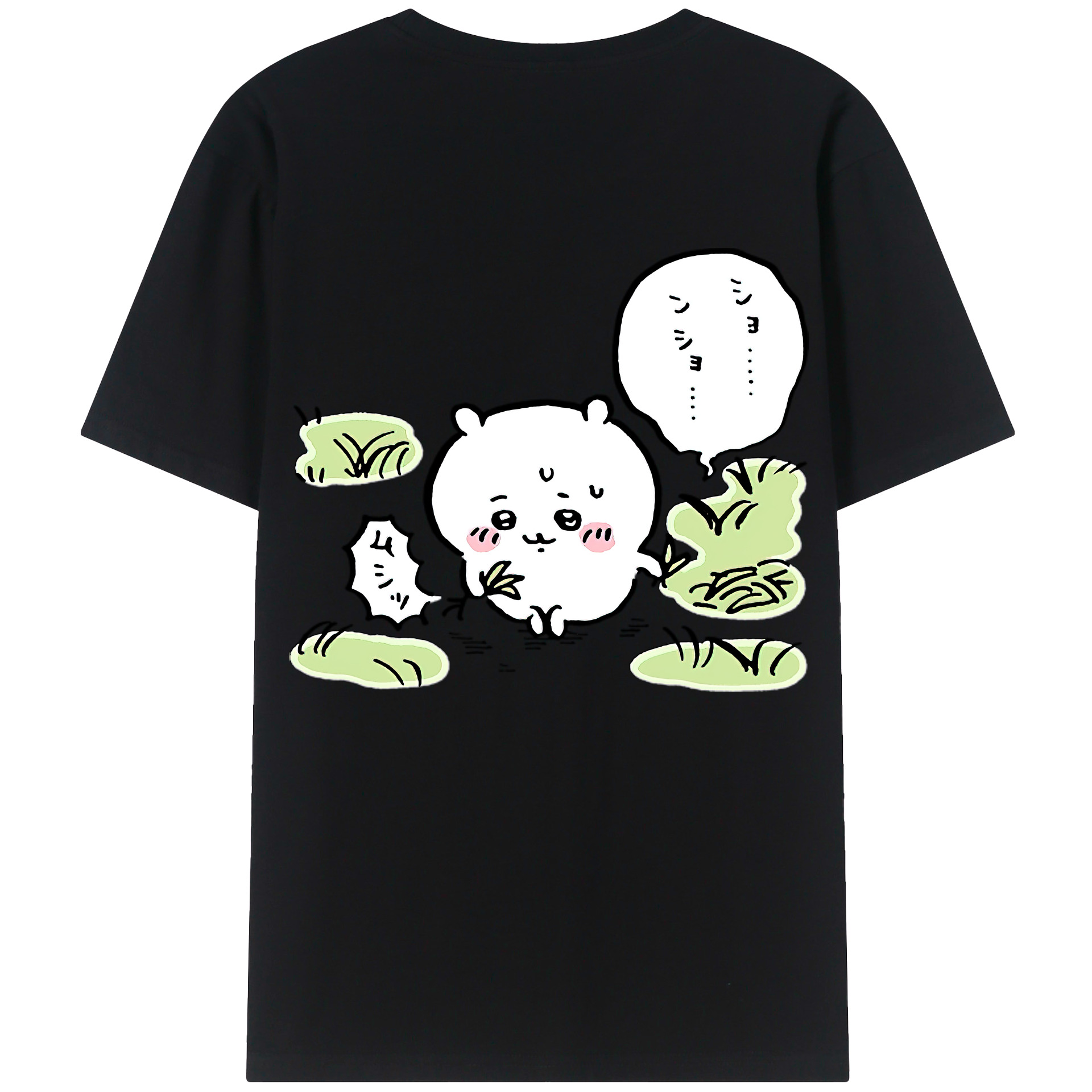 （画像用） ちいかわ ちいかわ Chii-kawa chiikawa 綿100％ メンズ半袖Tシャツ（バックプリント） 通気性