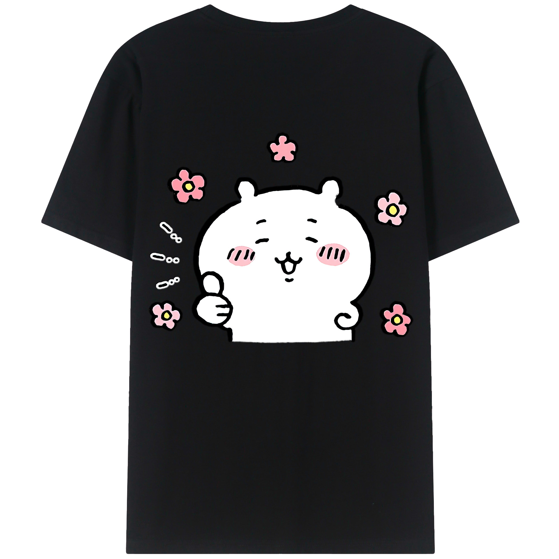 （画像用） ちいかわ ちいかわ Chii-kawa chiikawa 綿100％ メンズ半袖Tシャツ（バックプリント） 通気性