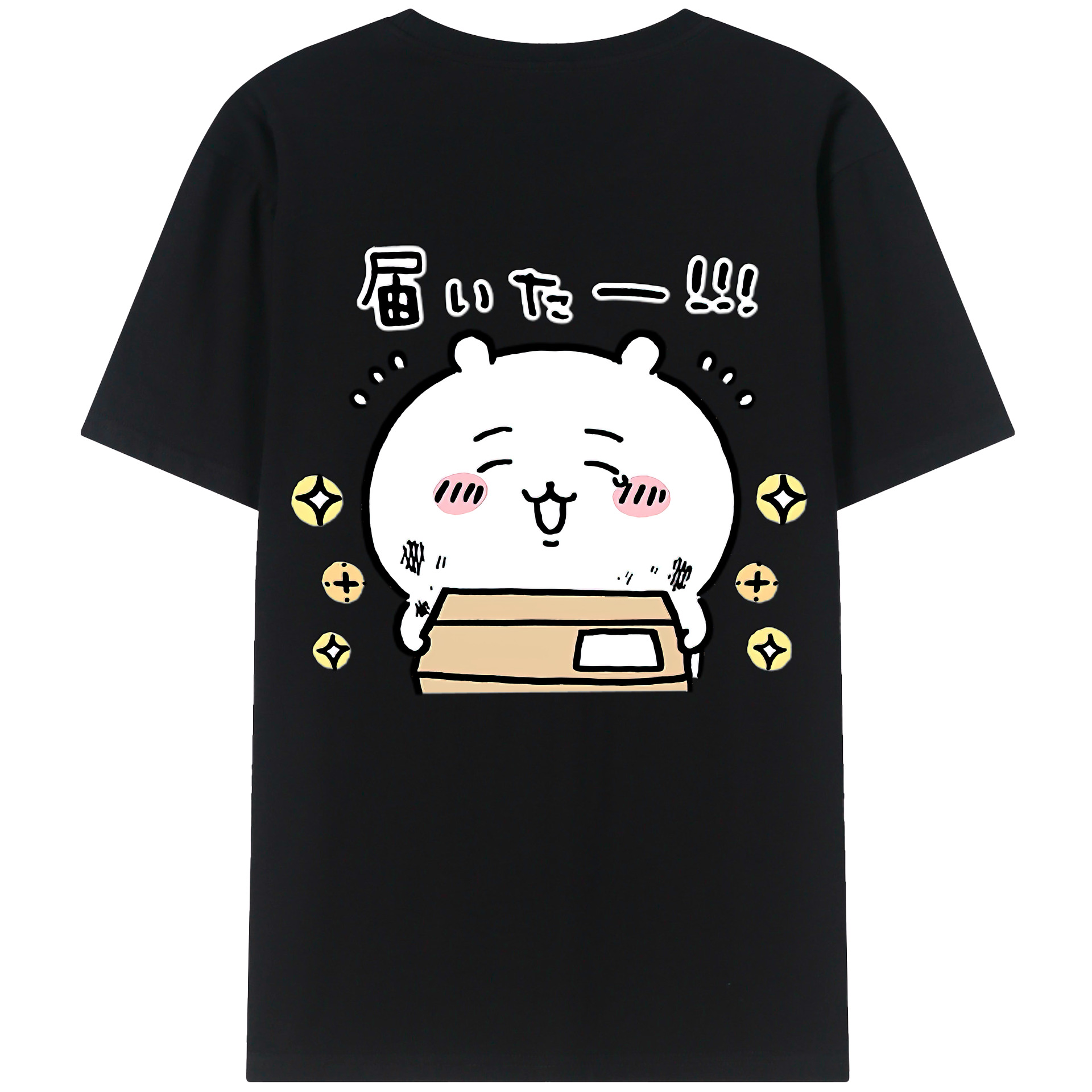 （画像用） ちいかわ ちいかわ Chii-kawa chiikawa 綿100％ メンズ半袖Tシャツ（バックプリント） 通気性
