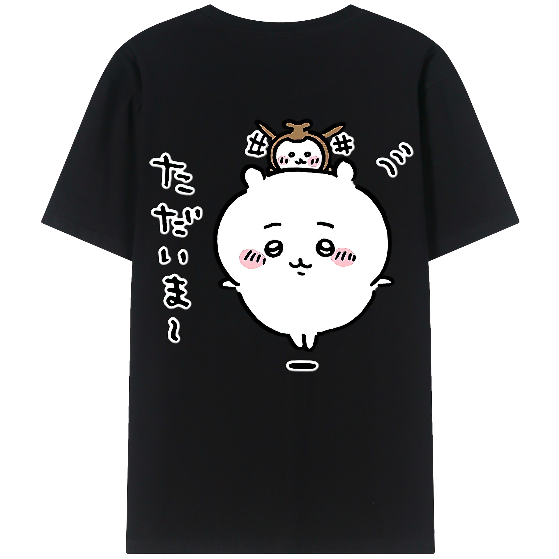 （画像用） ちいかわ ちいかわ Chii-kawa chiikawa 綿100％ メンズ半袖Tシャツ（バックプリント） 通気性