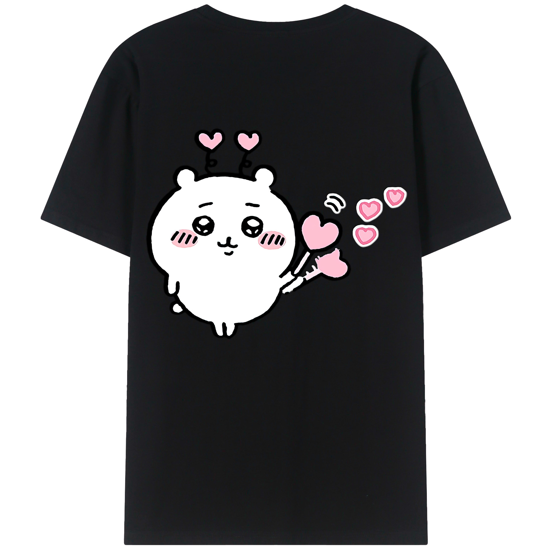 （画像用） ちいかわ ちいかわ Chii-kawa chiikawa 綿100％ メンズ半袖Tシャツ（バックプリント） 通気性
