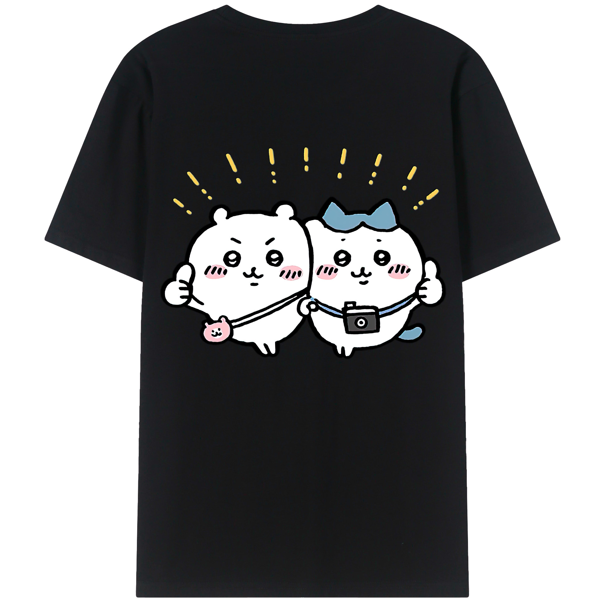 （画像用） ちいかわ ちいかわ Chii-kawa chiikawa 綿100％ メンズ半袖Tシャツ（バックプリント） 通気性