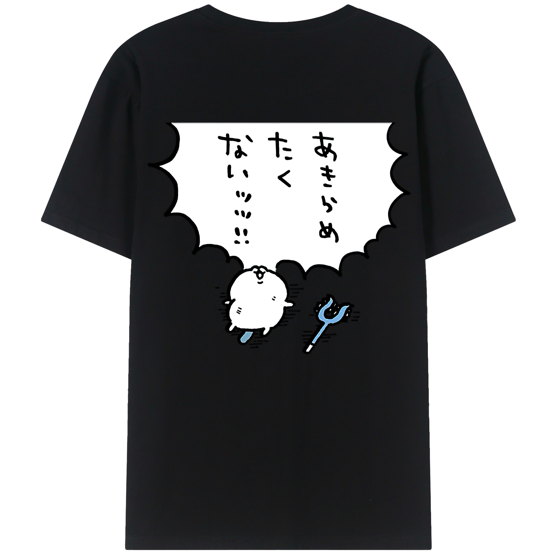 （画像用） ちいかわ ちいかわ Chii-kawa chiikawa 綿100％ メンズ半袖Tシャツ（バックプリント） 通気性