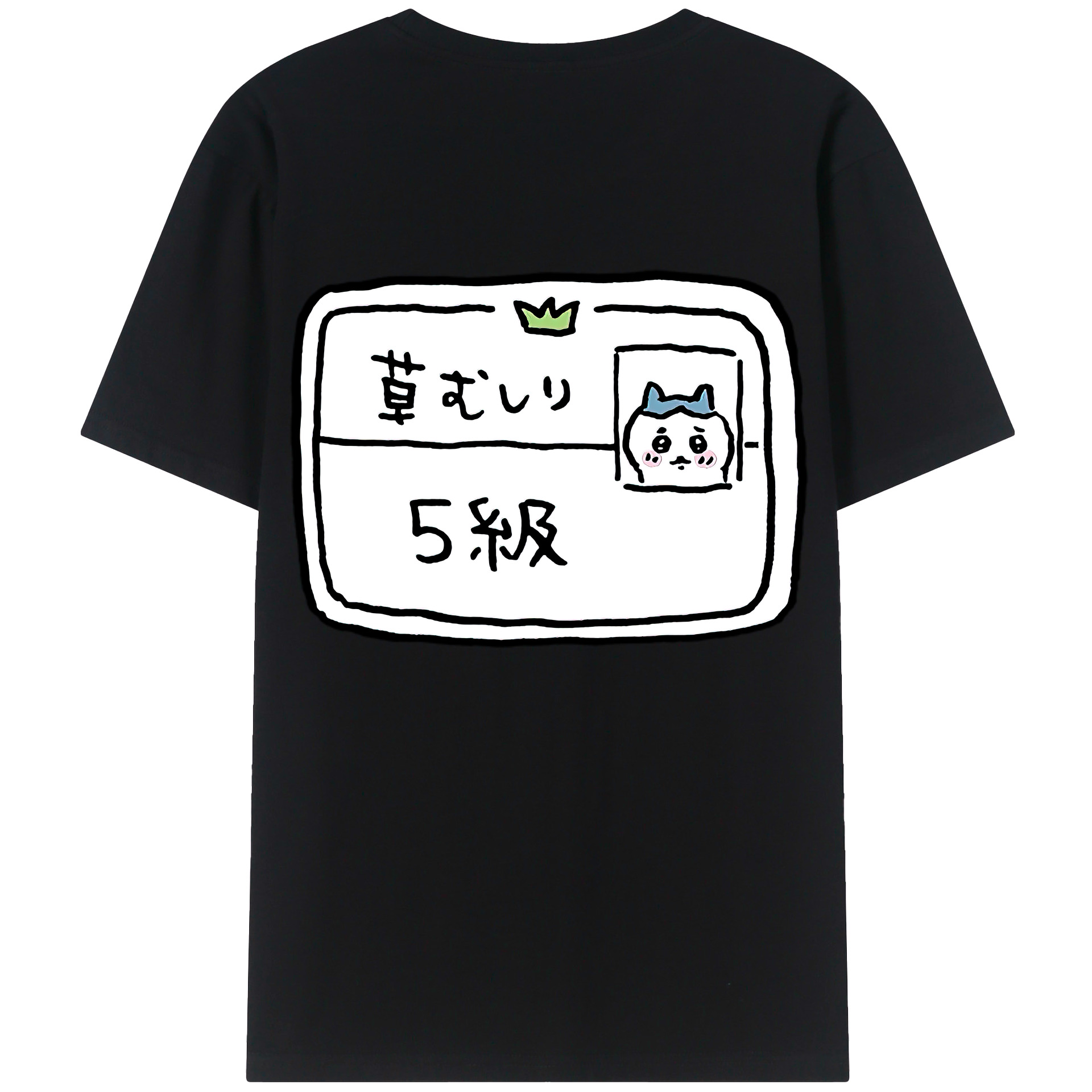 （画像用） ちいかわ ハチワレ Chii-kawa hachiware 綿100％ メンズ半袖Tシャツ（バックプリント） 通気性