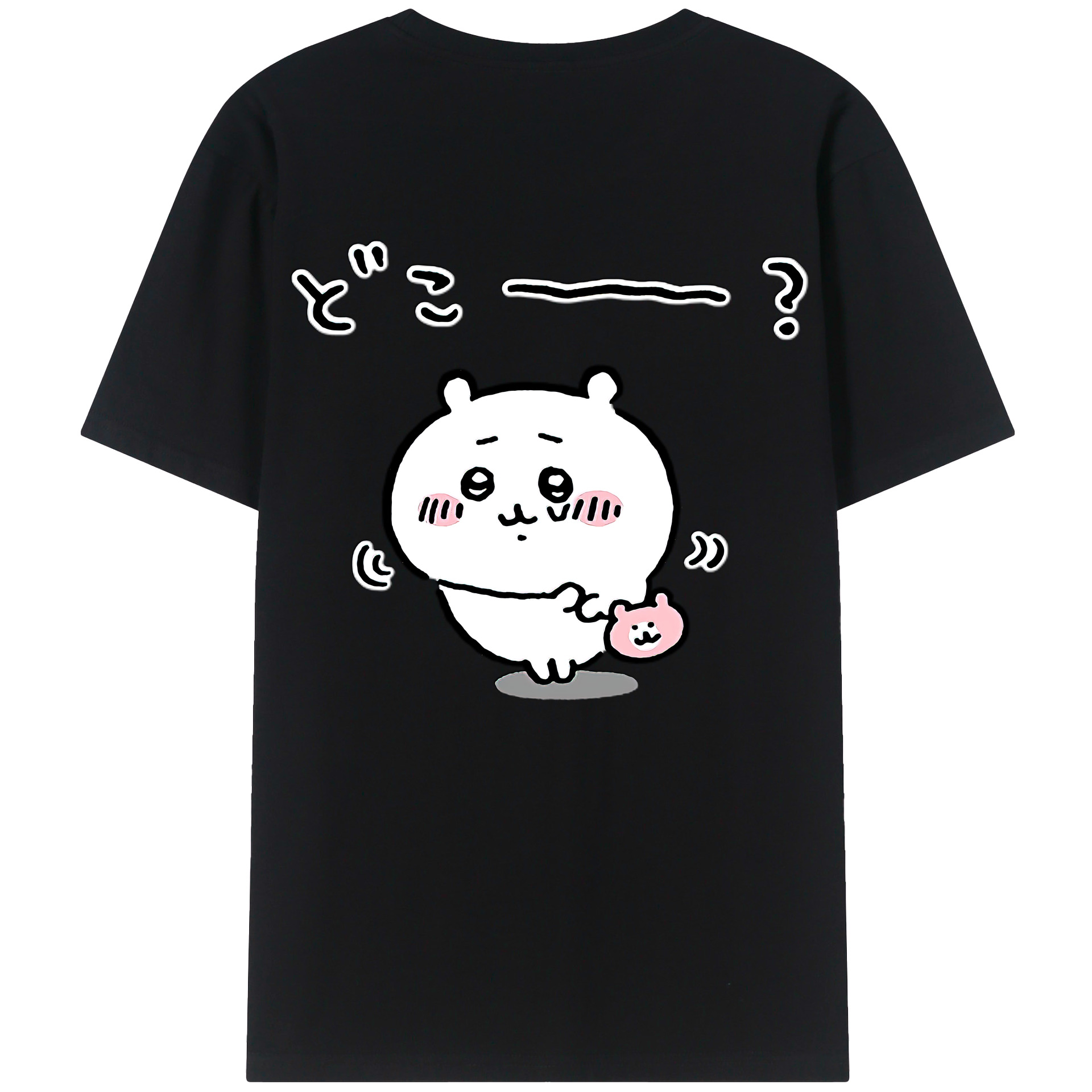 （画像用） ちいかわ ちいかわ Chii-kawa chiikawa 綿100％ メンズ半袖Tシャツ（バックプリント） 通気性