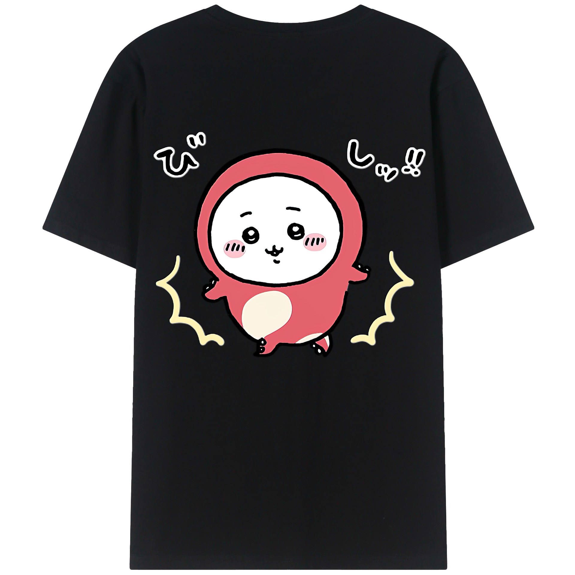 （画像用） ちいかわ ちいかわ Chii-kawa chiikawa 綿100％ メンズ半袖Tシャツ（バックプリント） 通気性