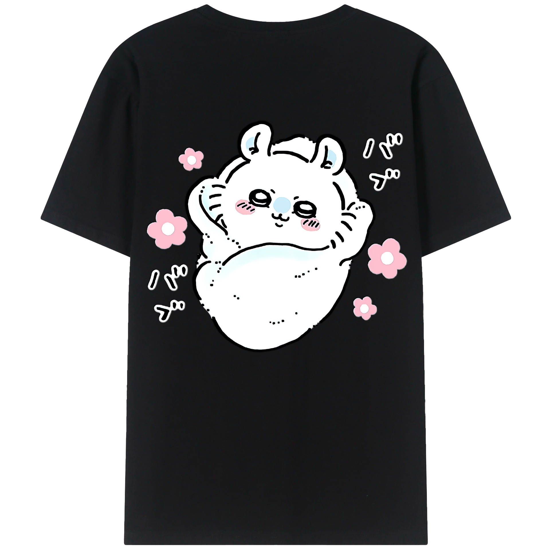 （画像用） ちいかわ モモンガ Chii-kawa Momonga 綿100％ メンズ半袖Tシャツ（バックプリント） 通気性