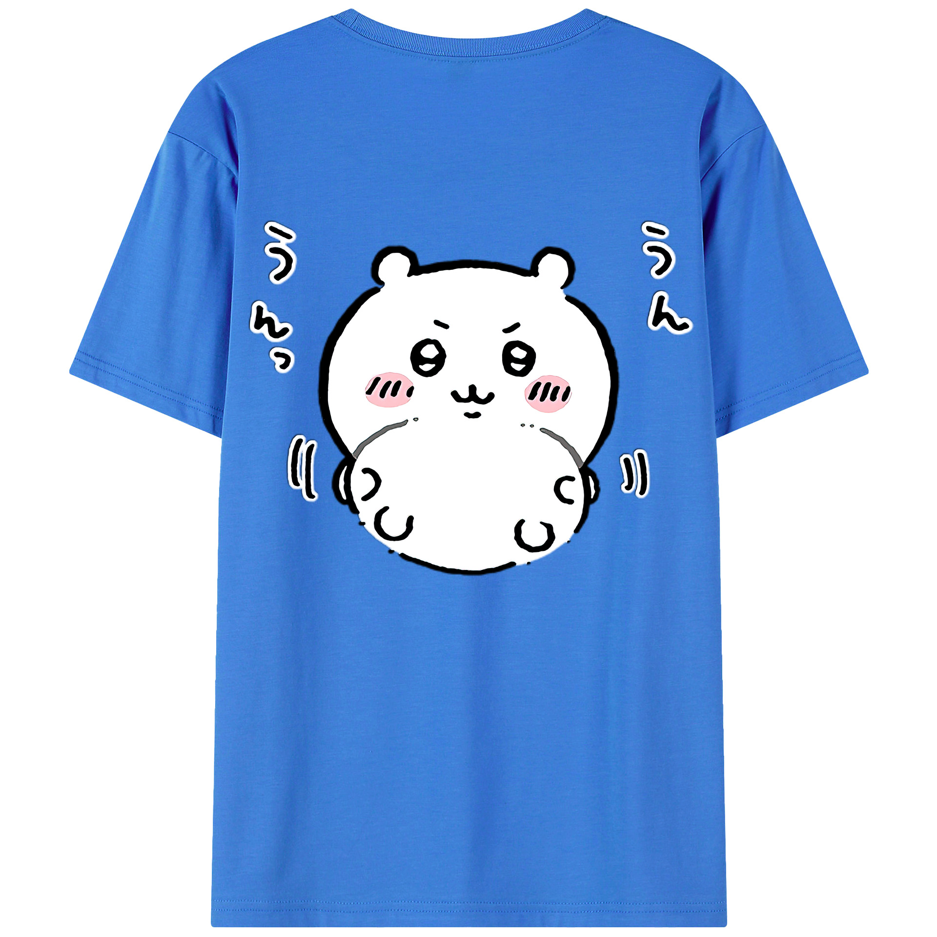 （画像用） ちいかわ ちいかわ Chii-kawa chiikawa 綿100％ メンズ半袖Tシャツ（バックプリント） 通気性
