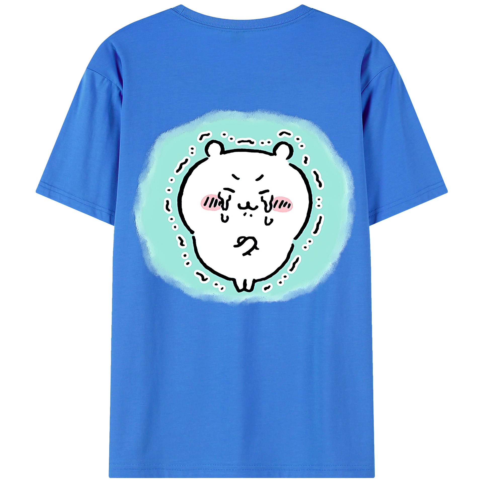 （画像用） ちいかわ ちいかわ Chii-kawa chiikawa 綿100％ メンズ半袖Tシャツ（バックプリント） 通気性