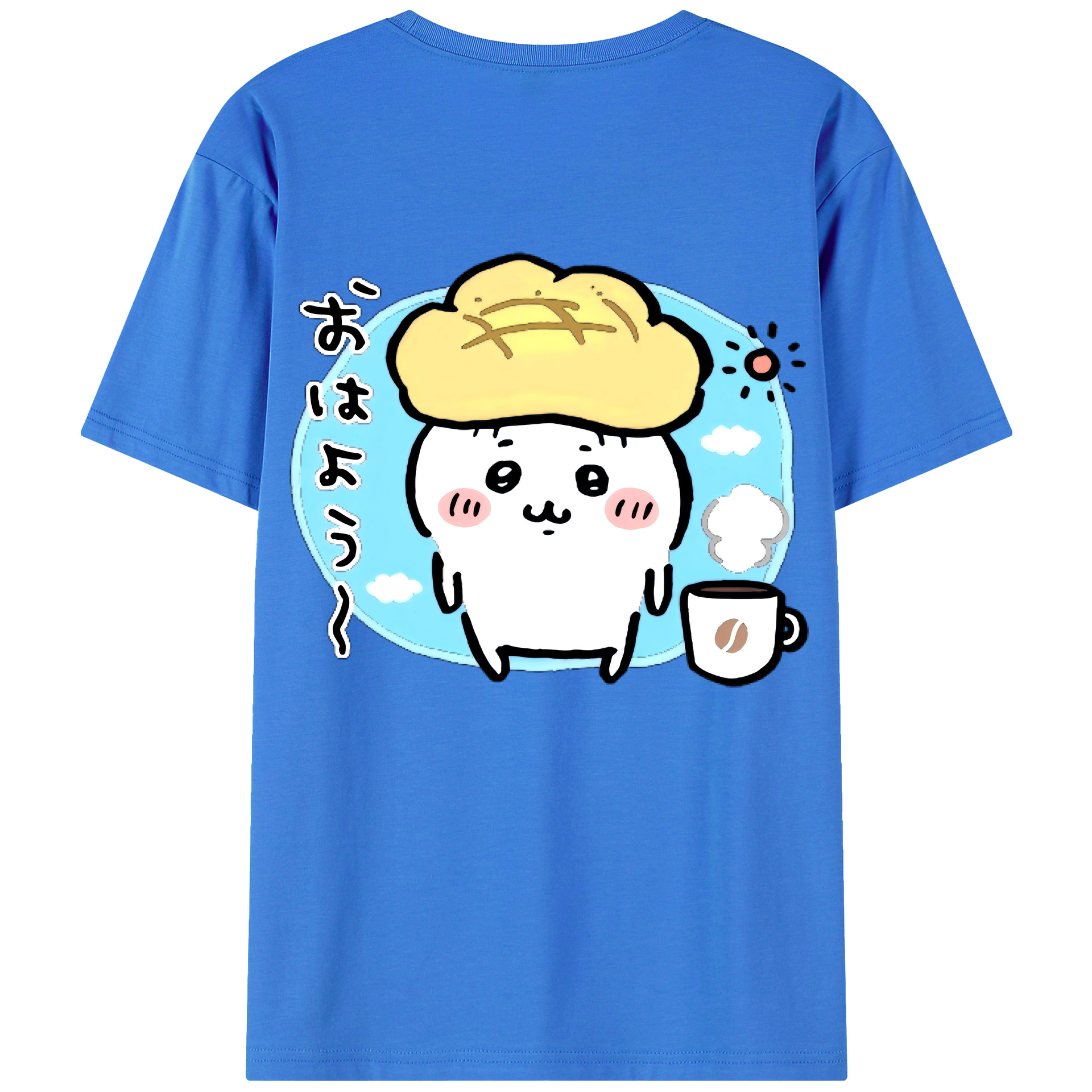 （画像用） ちいかわ ちいかわ Chii-kawa chiikawa 綿100％ メンズ半袖Tシャツ（バックプリント） 通気性
