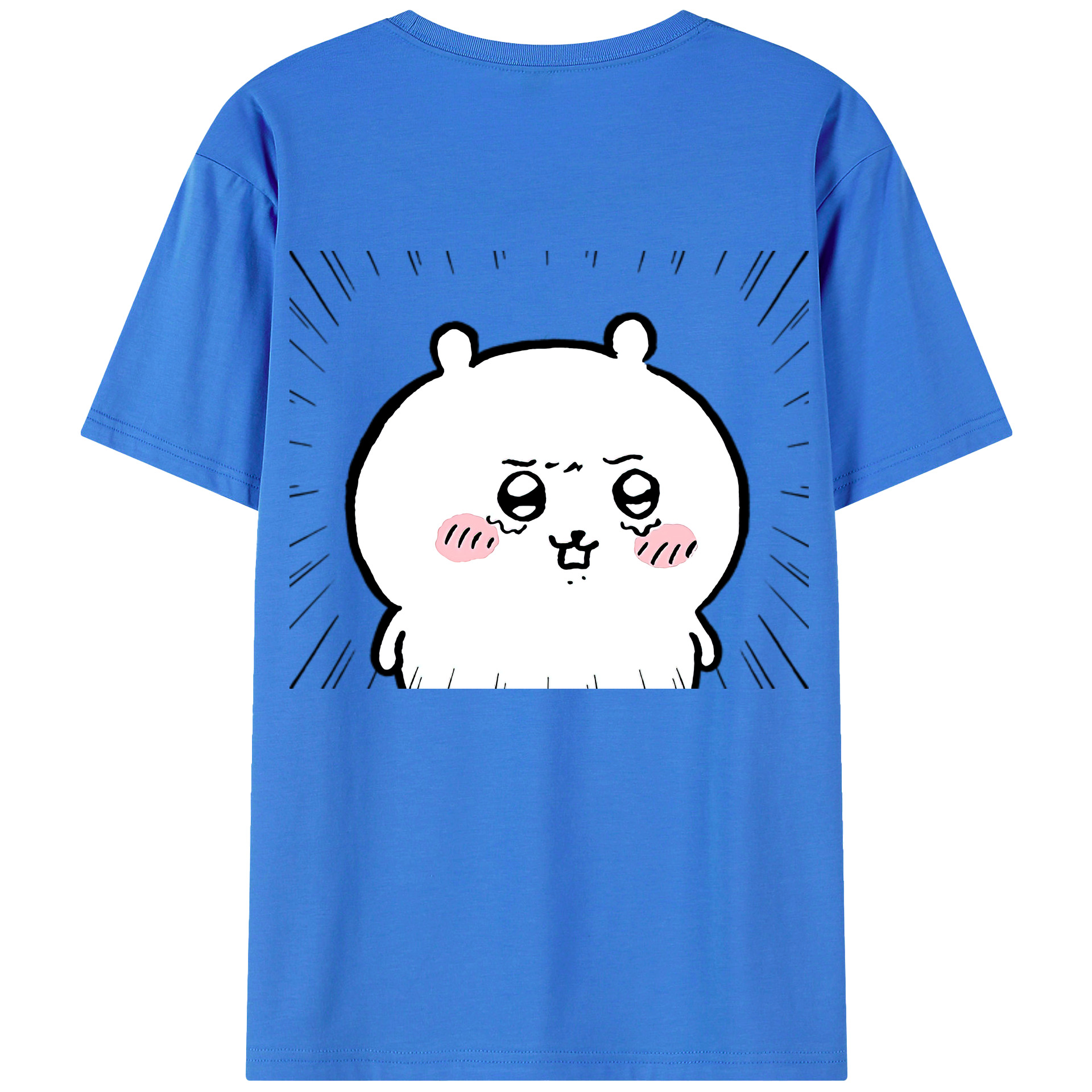 （画像用） ちいかわ ちいかわ Chii-kawa chiikawa 綿100％ メンズ半袖Tシャツ（バックプリント） 通気性