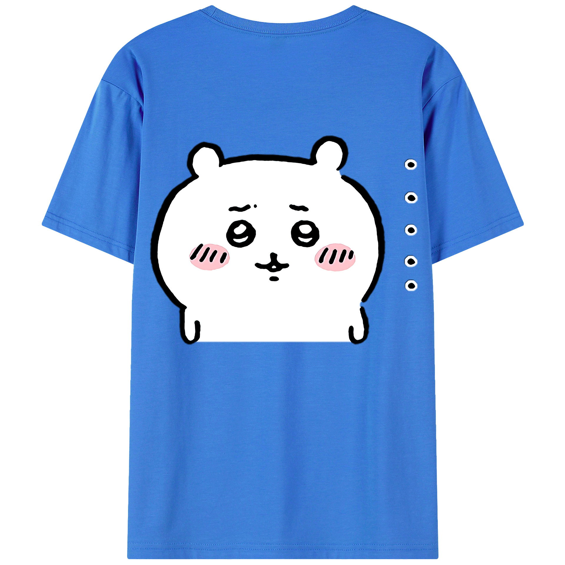 （画像用） ちいかわ ちいかわ Chii-kawa chiikawa 綿100％ メンズ半袖Tシャツ（バックプリント） 通気性