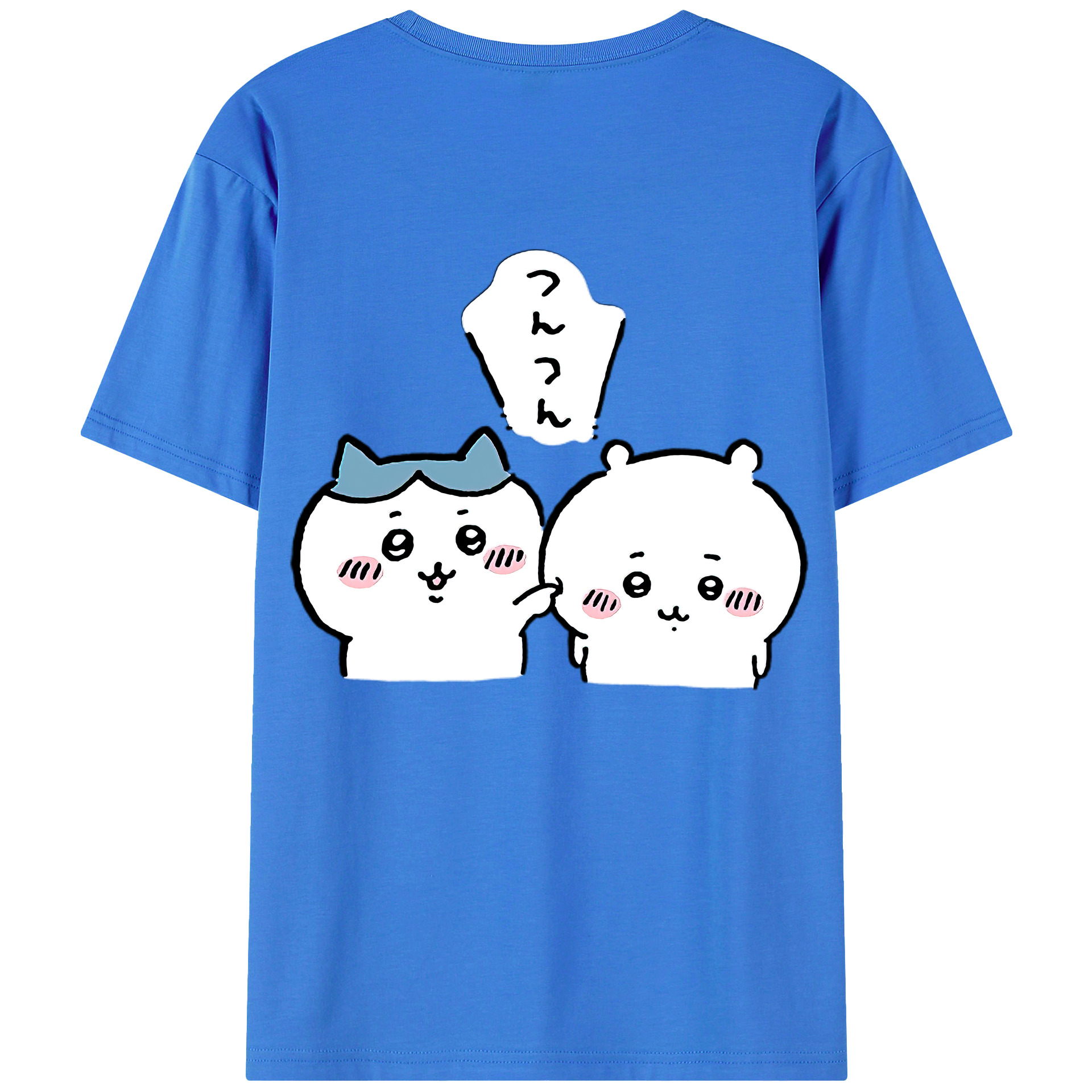 （画像用） ちいかわ ちいかわ Chii-kawa chiikawa 綿100％ メンズ半袖Tシャツ（バックプリント） 通気性