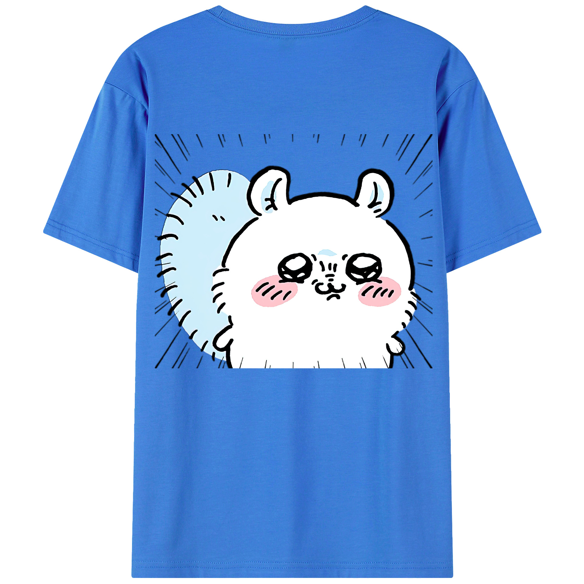 （画像用） ちいかわ モモンガ Chii-kawa Momonga 綿100％ メンズ半袖Tシャツ（バックプリント） 通気性