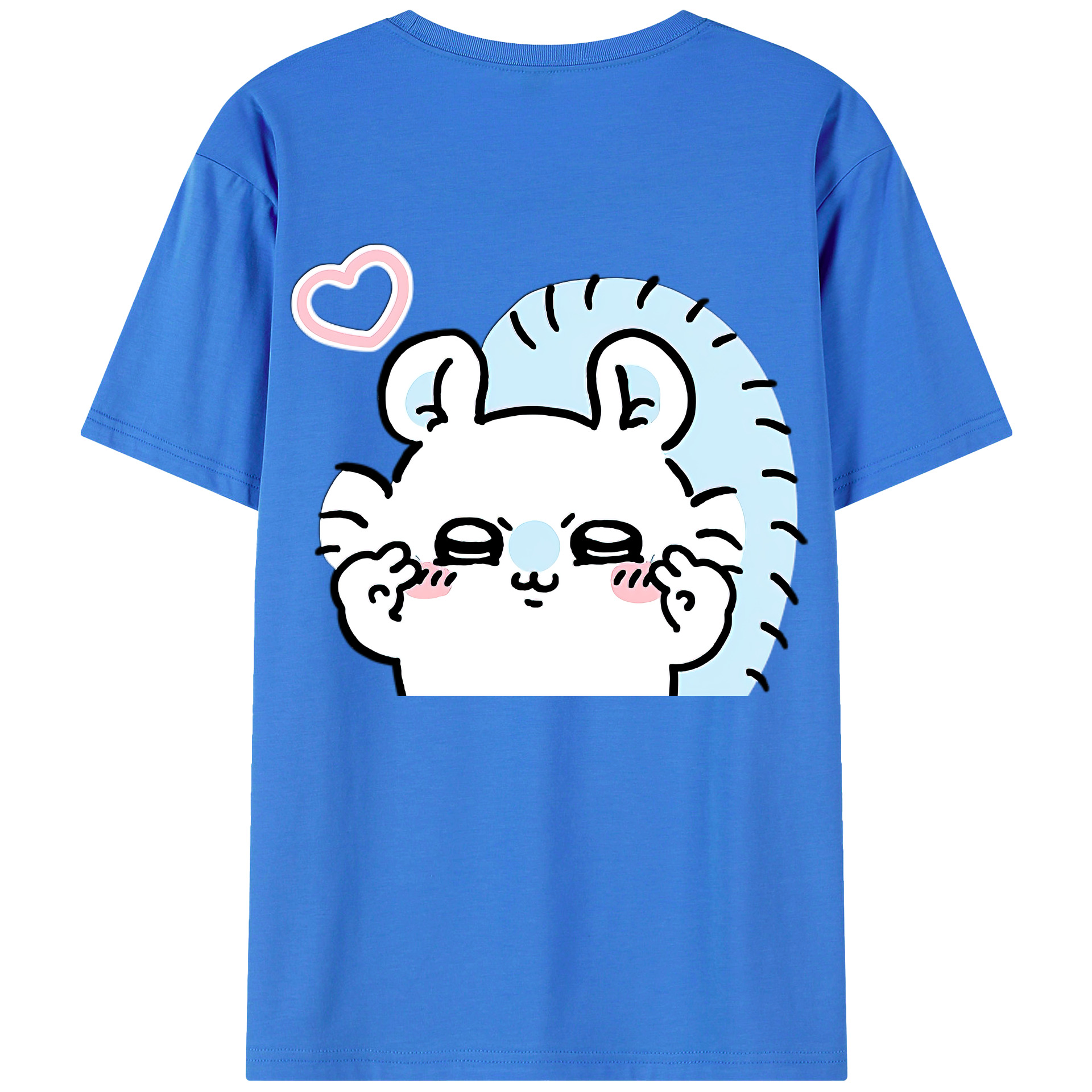 （画像用） ちいかわ モモンガ Chii-kawa Momonga 綿100％ メンズ半袖Tシャツ（バックプリント） 通気性
