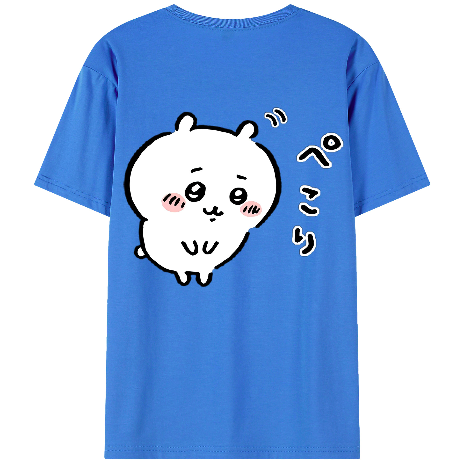 （画像用） ちいかわ ちいかわ Chii-kawa chiikawa 綿100％ メンズ半袖Tシャツ（バックプリント） 通気性