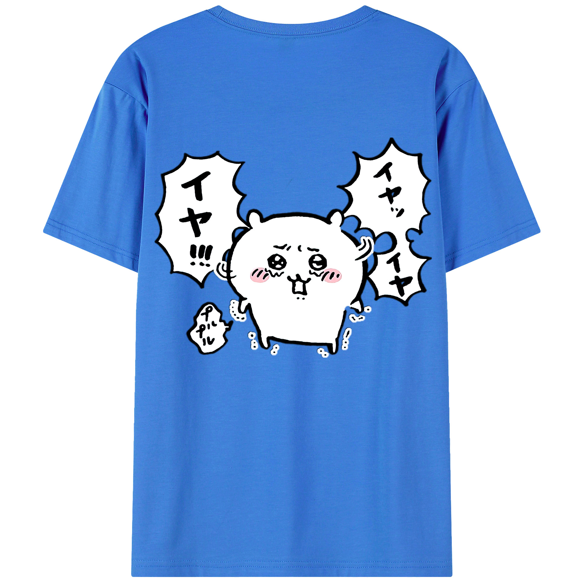 （画像用） ちいかわ ちいかわ Chii-kawa chiikawa 綿100％ メンズ半袖Tシャツ（バックプリント） 通気性