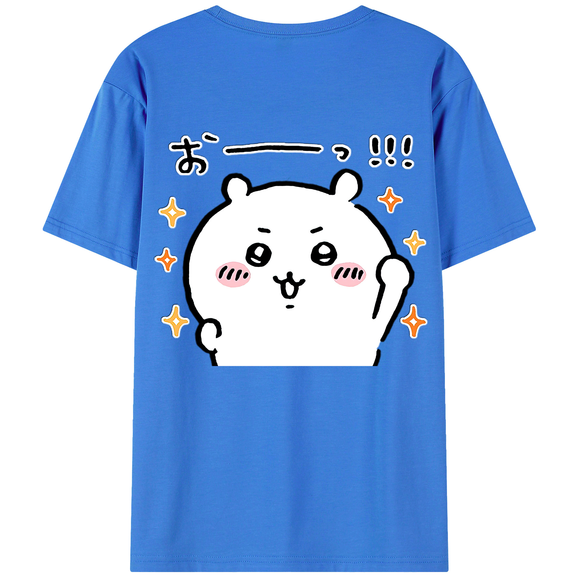 （画像用） ちいかわ ちいかわ Chii-kawa chiikawa 綿100％ メンズ半袖Tシャツ（バックプリント） 通気性