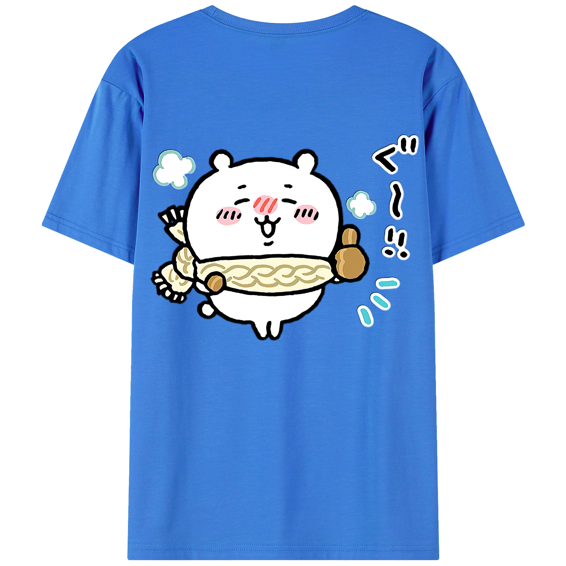 （画像用） ちいかわ ちいかわ Chii-kawa chiikawa 綿100％ メンズ半袖Tシャツ（バックプリント） 通気性