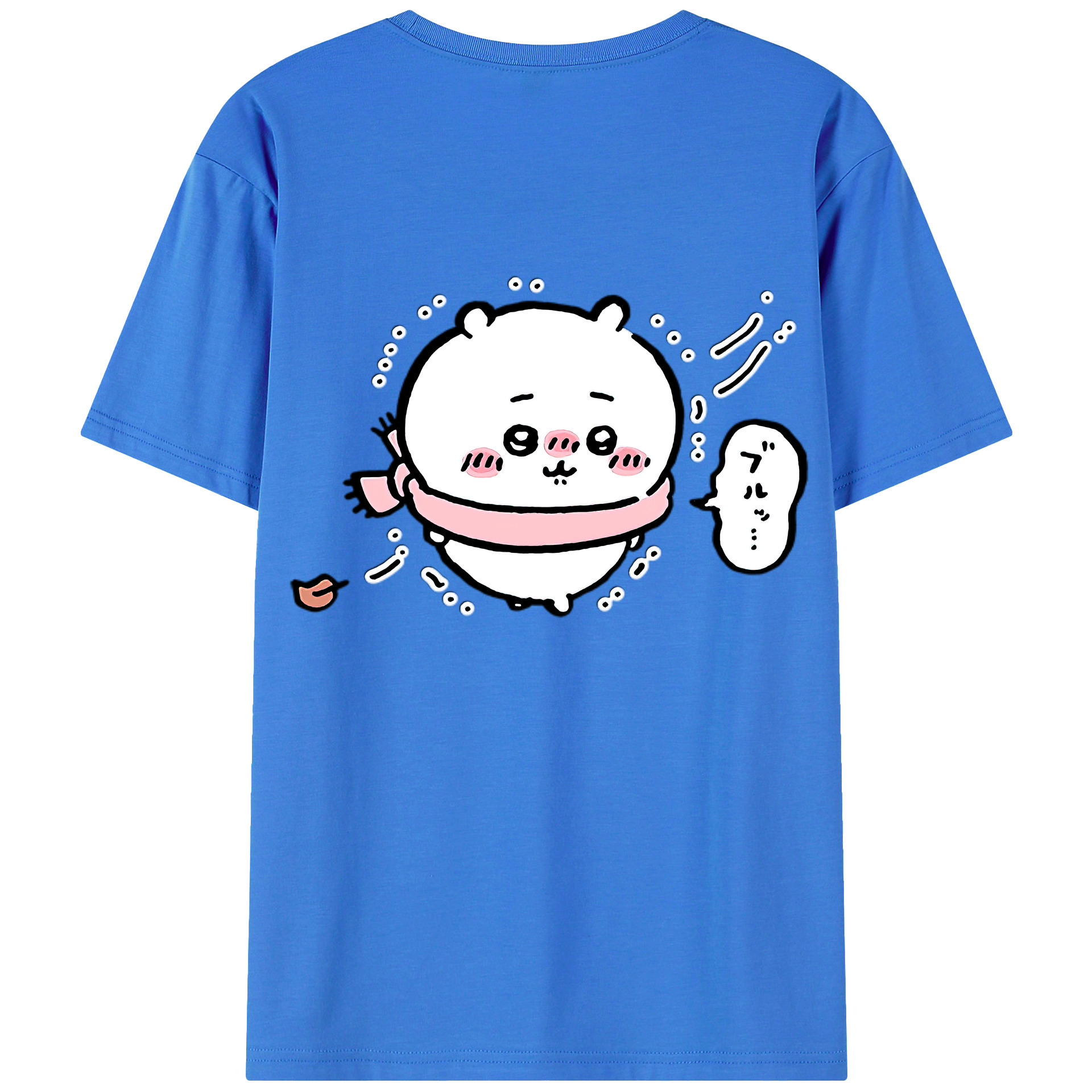 （画像用） ちいかわ ちいかわ Chii-kawa chiikawa 綿100％ メンズ半袖Tシャツ（バックプリント） 通気性