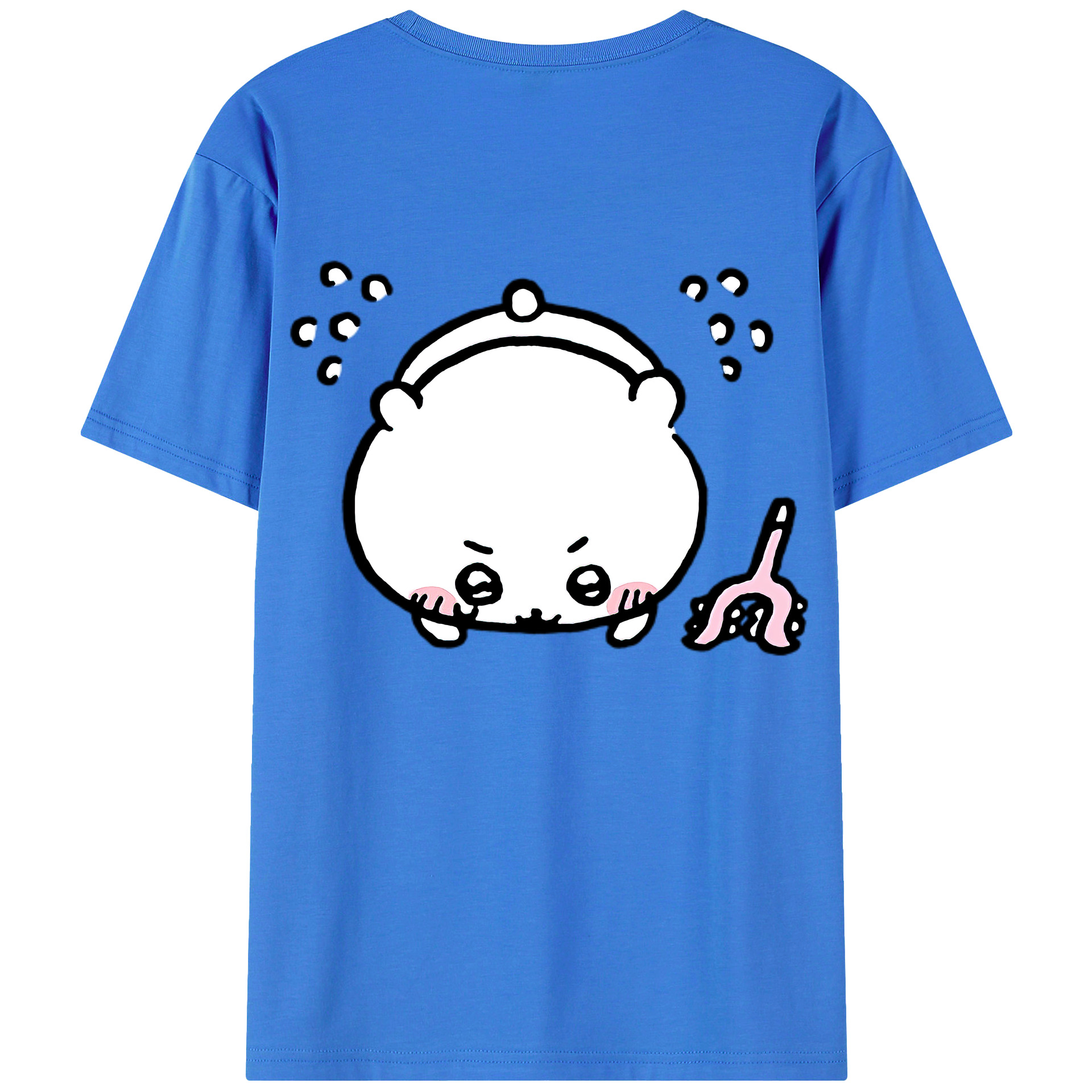 （画像用） ちいかわ ちいかわ Chii-kawa chiikawa 綿100％ メンズ半袖Tシャツ（バックプリント） 通気性