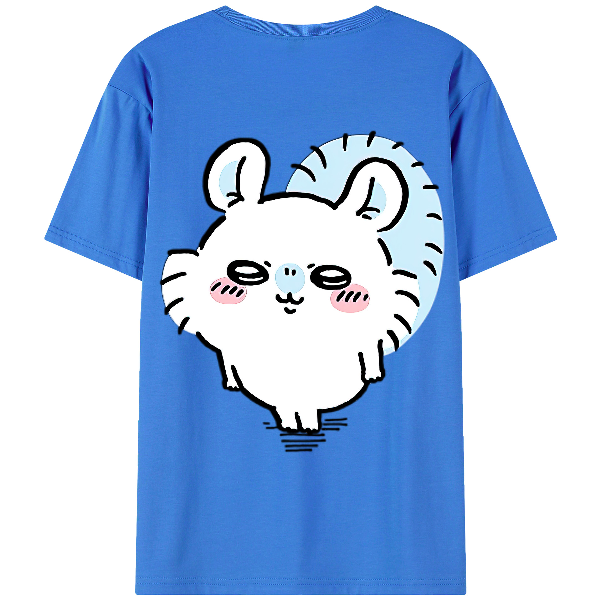 （画像用） ちいかわ モモンガ Chii-kawa Momonga 綿100％ メンズ半袖Tシャツ（バックプリント） 通気性