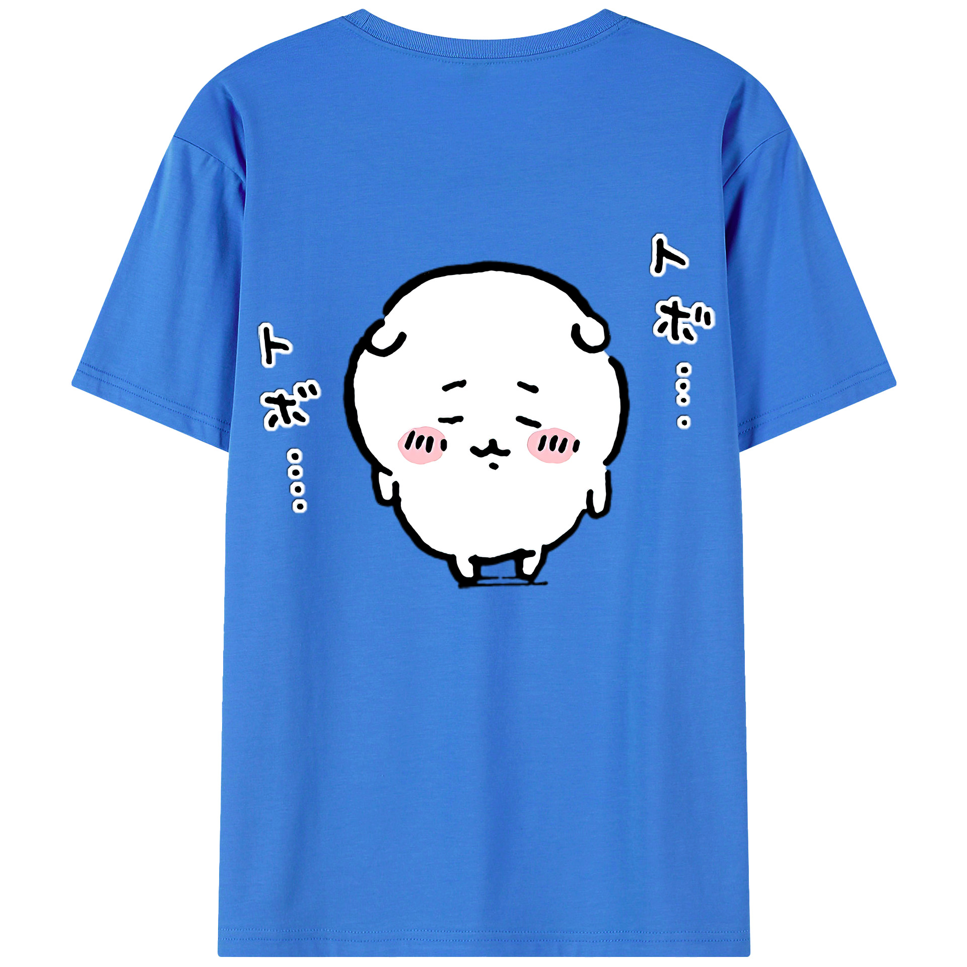 （画像用） ちいかわ ちいかわ Chii-kawa chiikawa 綿100％ メンズ半袖Tシャツ（バックプリント） 通気性