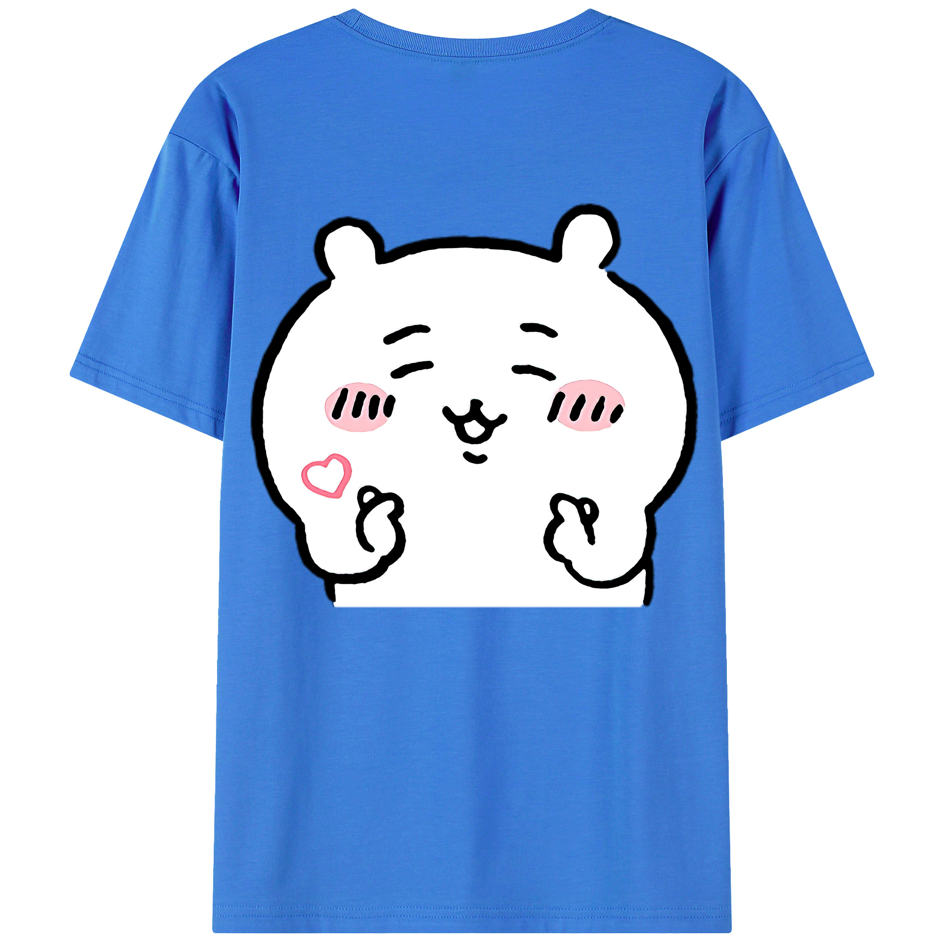 （画像用） ちいかわ ちいかわ Chii-kawa chiikawa 綿100％ メンズ半袖Tシャツ（バックプリント） 通気性
