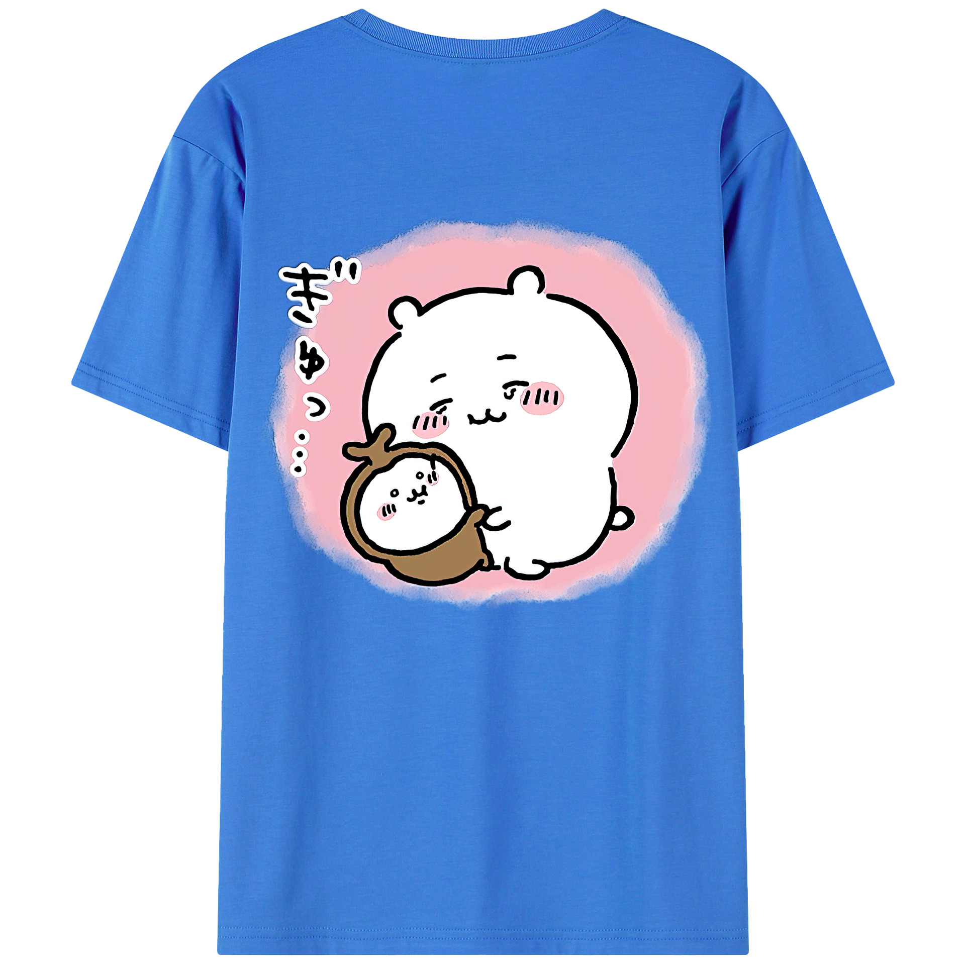 （画像用） ちいかわ ちいかわ Chii-kawa chiikawa 綿100％ メンズ半袖Tシャツ（バックプリント） 通気性