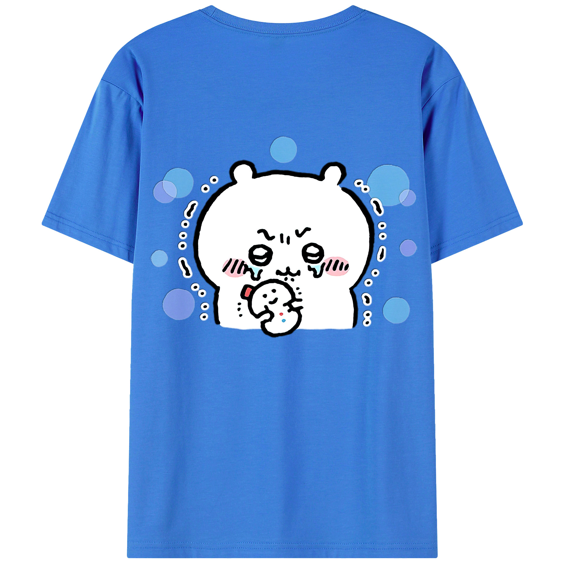 （画像用） ちいかわ ちいかわ Chii-kawa chiikawa 綿100％ メンズ半袖Tシャツ（バックプリント） 通気性