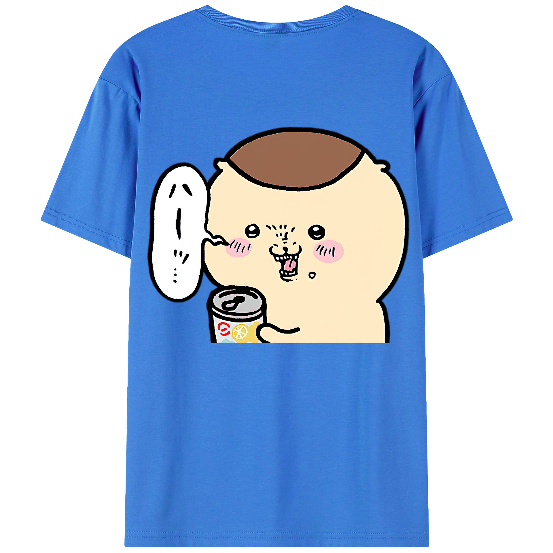 （画像用） ちいかわ くりまんじゅう Chii-kawa kuri manjū 綿100％ メンズ半袖Tシャツ（バックプリント） 通気性