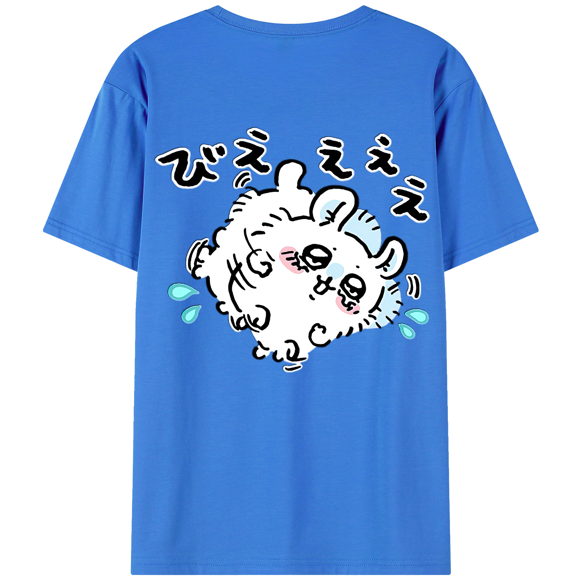 （画像用） ちいかわ モモンガ Chii-kawa Momonga 綿100％ メンズ半袖Tシャツ（バックプリント） 通気性