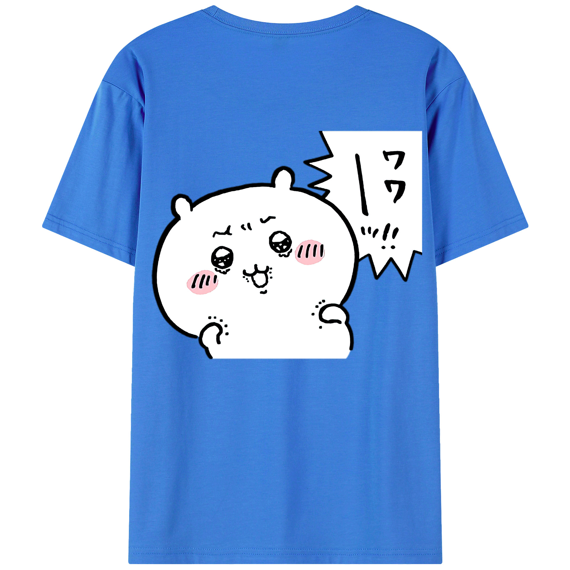 （画像用） ちいかわ ちいかわ Chii-kawa chiikawa 綿100％ メンズ半袖Tシャツ（バックプリント） 通気性