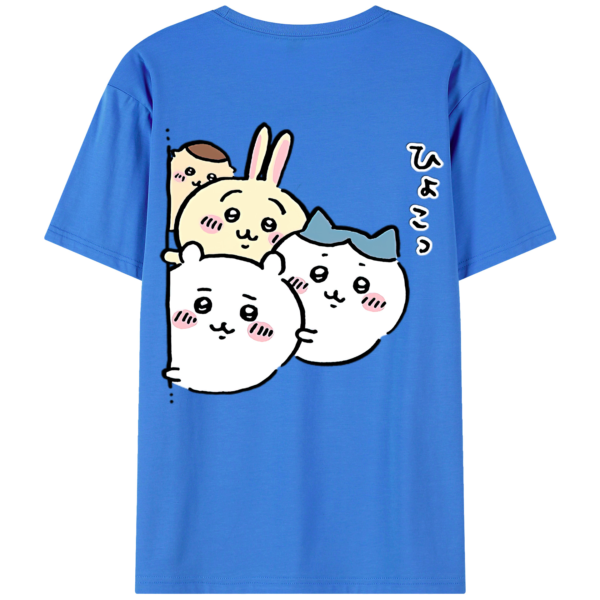 （画像用） ちいかわ ちいかわ Chii-kawa chiikawa 綿100％ メンズ半袖Tシャツ（バックプリント） 通気性