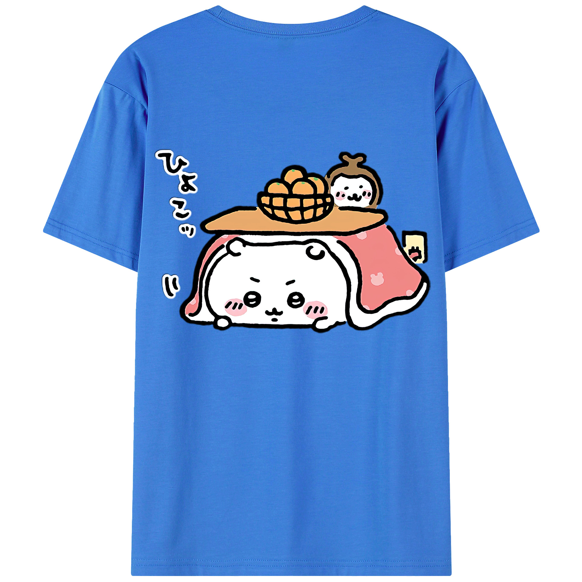 （画像用） ちいかわ ちいかわ Chii-kawa chiikawa 綿100％ メンズ半袖Tシャツ（バックプリント） 通気性