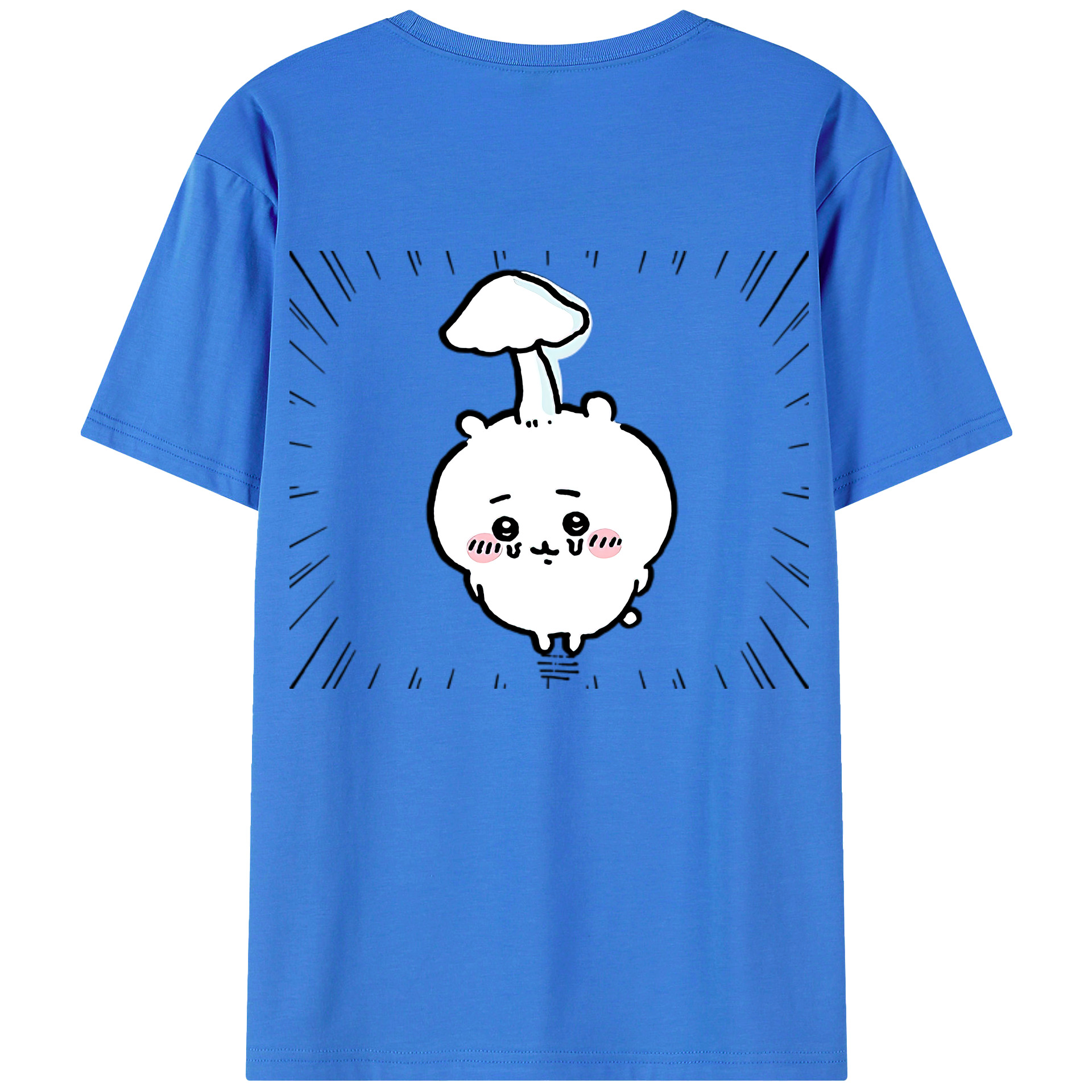 （画像用） ちいかわ ちいかわ Chii-kawa chiikawa 綿100％ メンズ半袖Tシャツ（バックプリント） 通気性